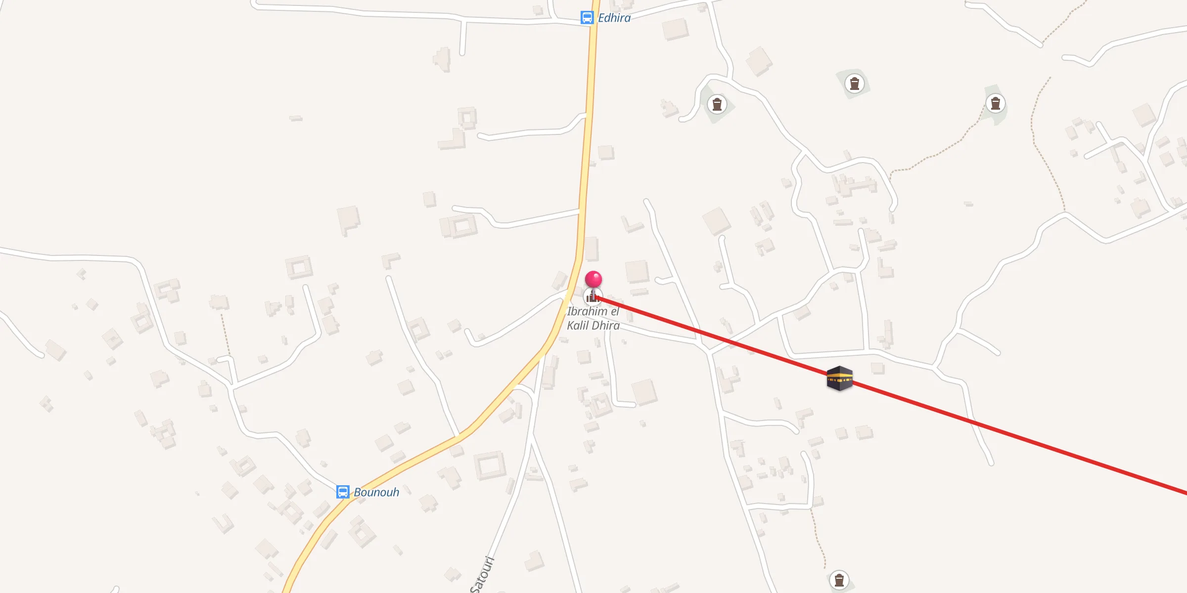 Carte de localisation : Ibrahim el Kalil Dhira