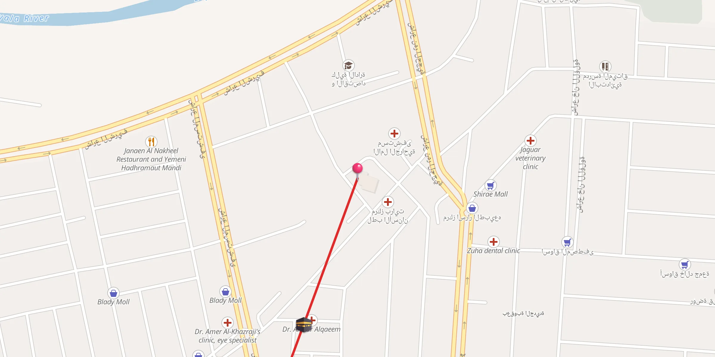 Carte de localisation : جامع سعد بن معاذ
