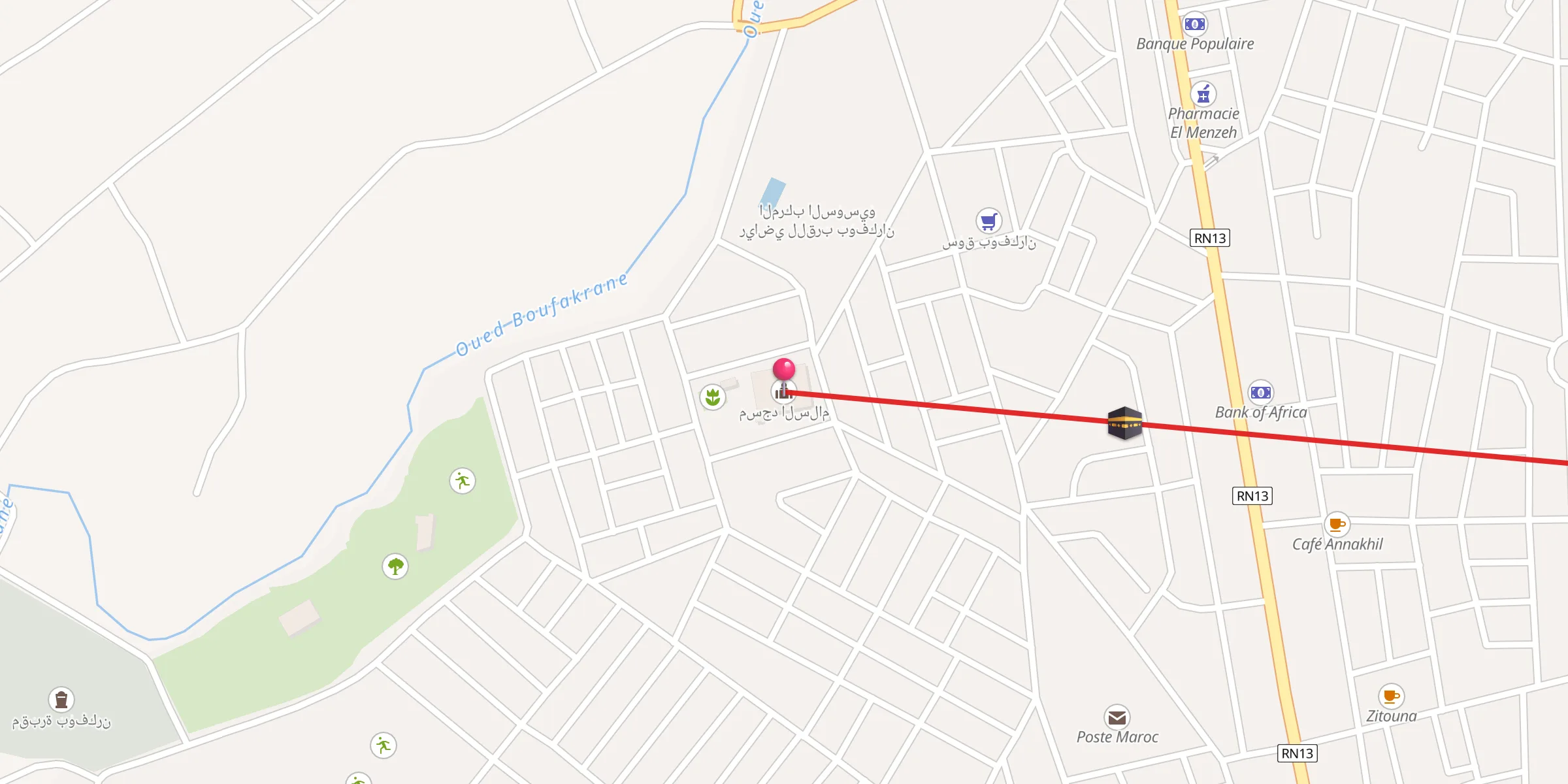Carte de localisation : مسجد السلام