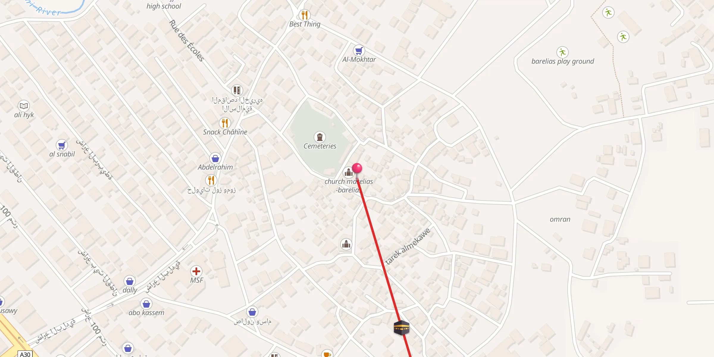 Carte de localisation : othman ben affan