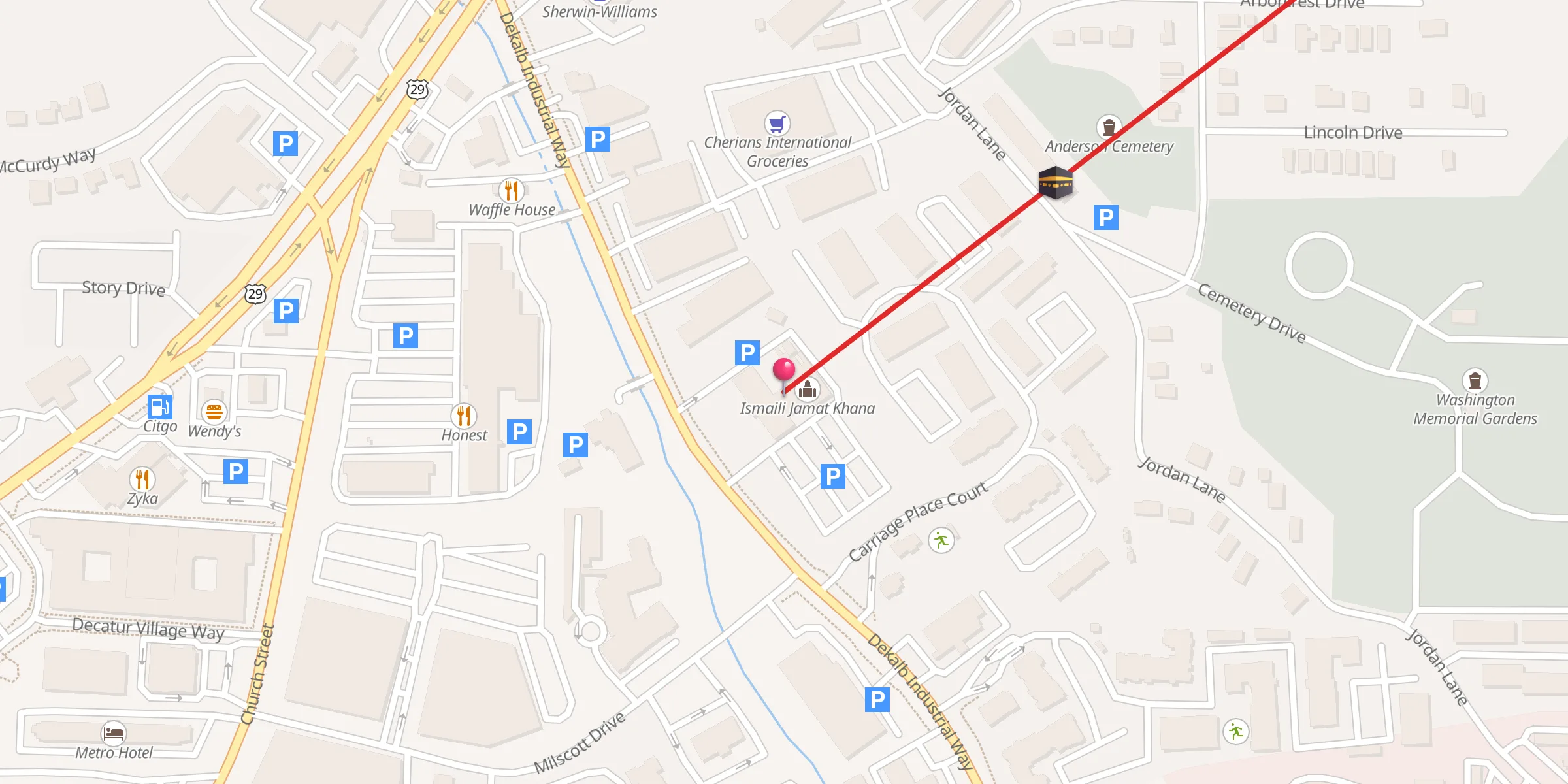 Carte de localisation : Ismaili Jamat Khana