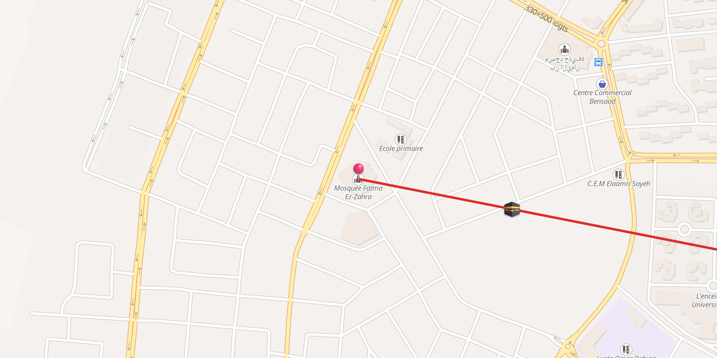 Carte de localisation : مسجد فاطمة الزهراء