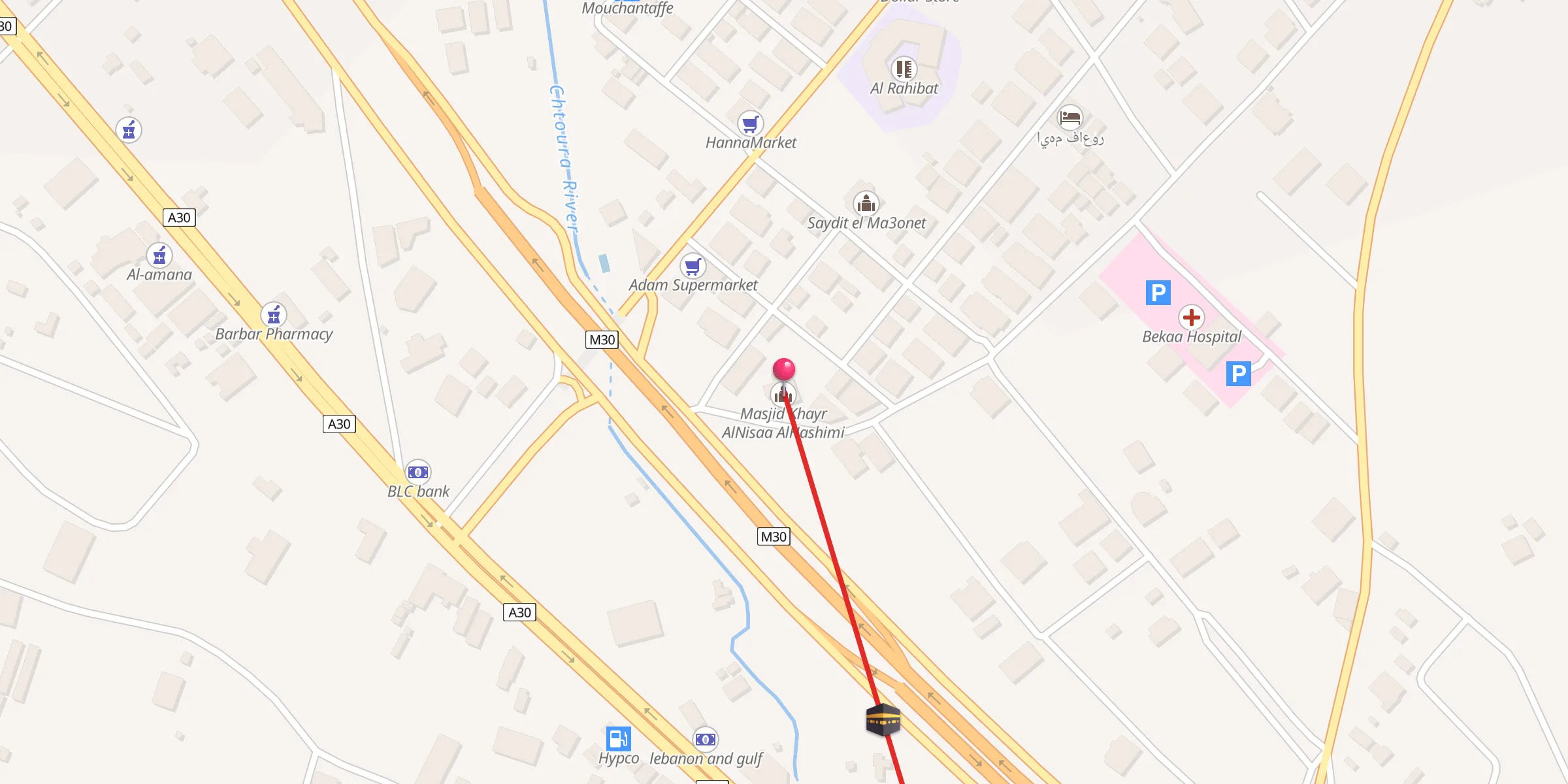 Carte de localisation : Masjid Khayr AlNisaa AlHashimi