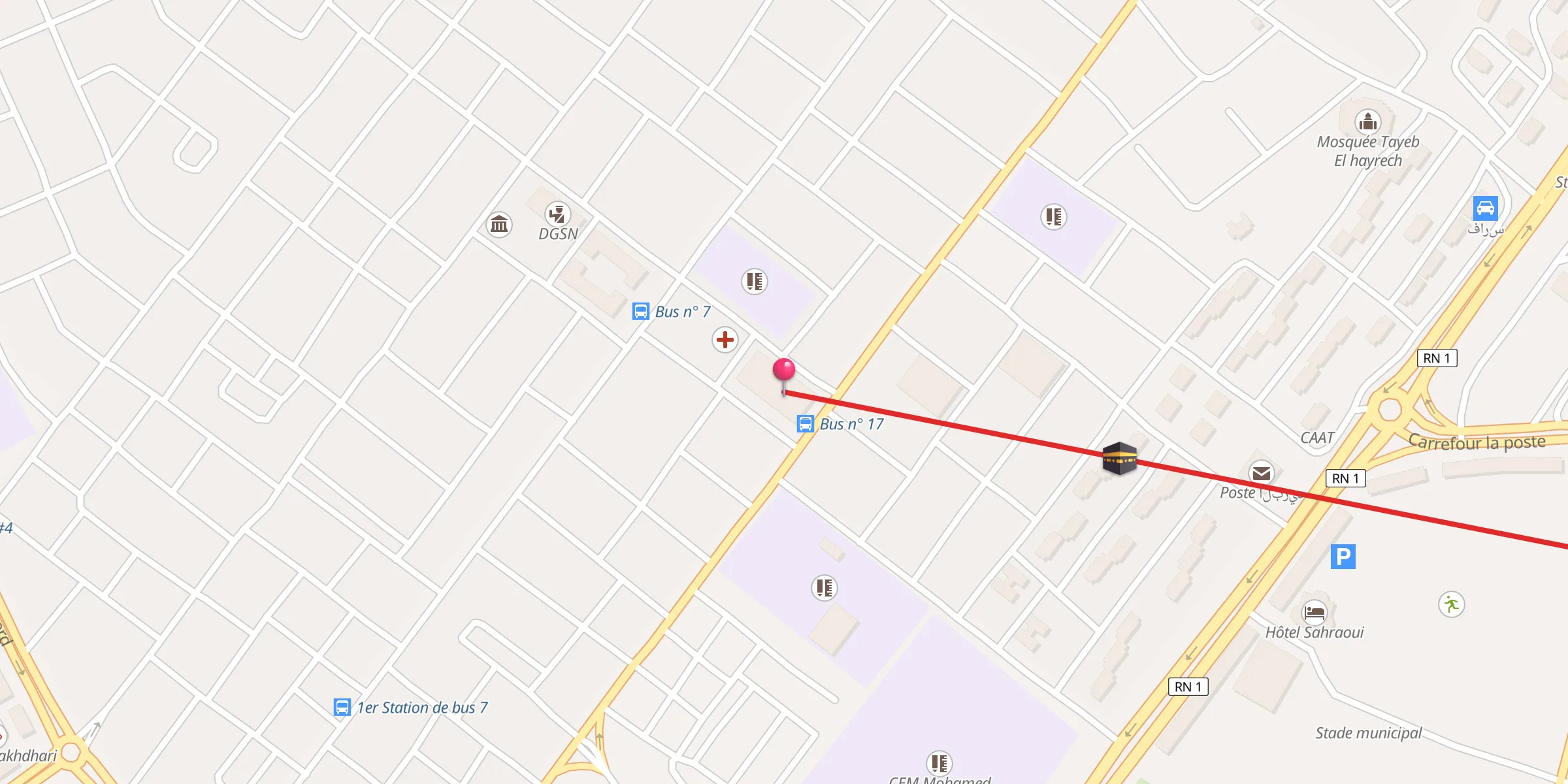 Carte de localisation : مسجد أسامة بن زيد