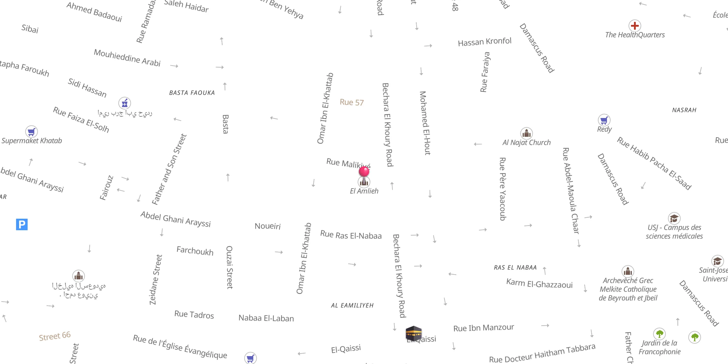 Carte de localisation : El Amlieh