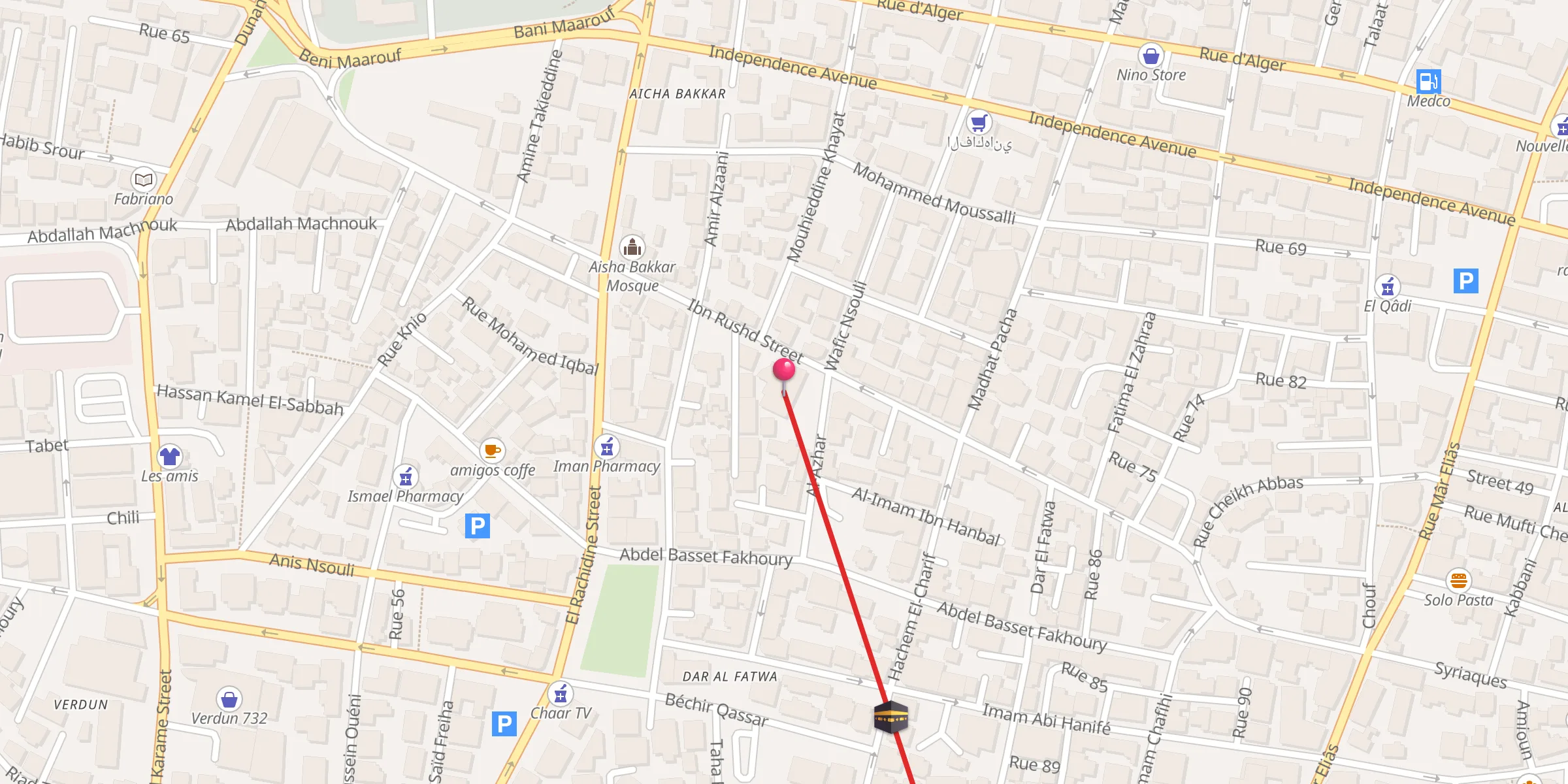 Carte de localisation : Dar El Fatwa
