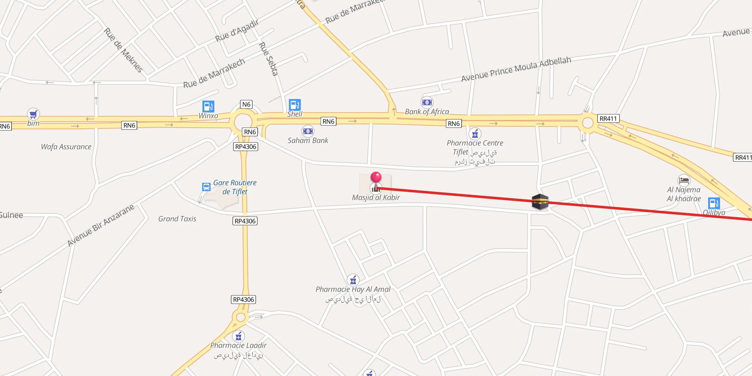 Carte de localisation : Masjid al Kabir