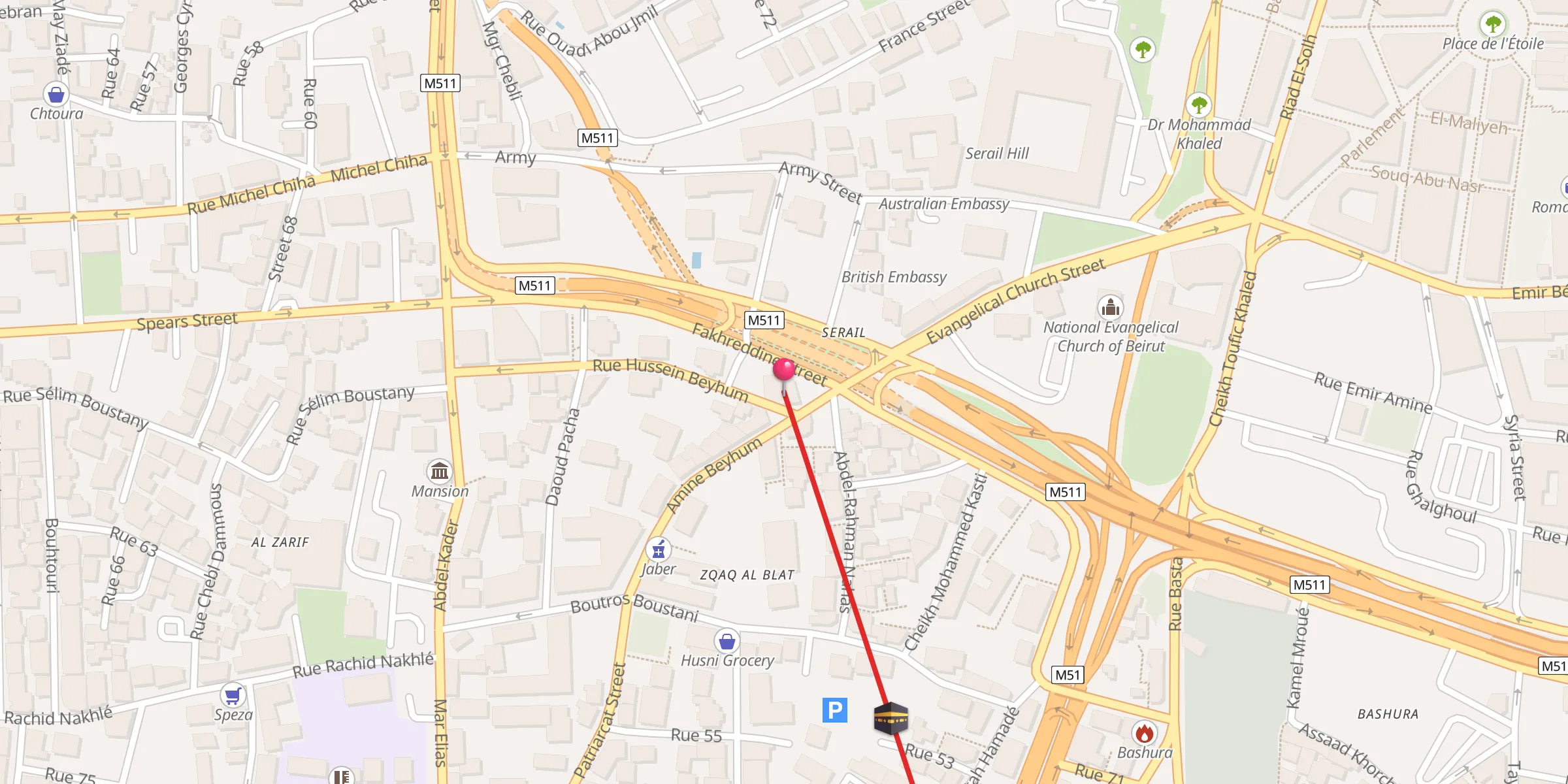 Carte de localisation : Zuqaq al Blat Mosque