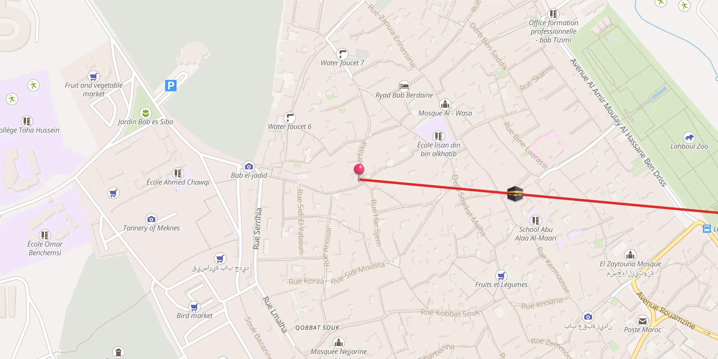 Carte de localisation : Jamae Sabba
