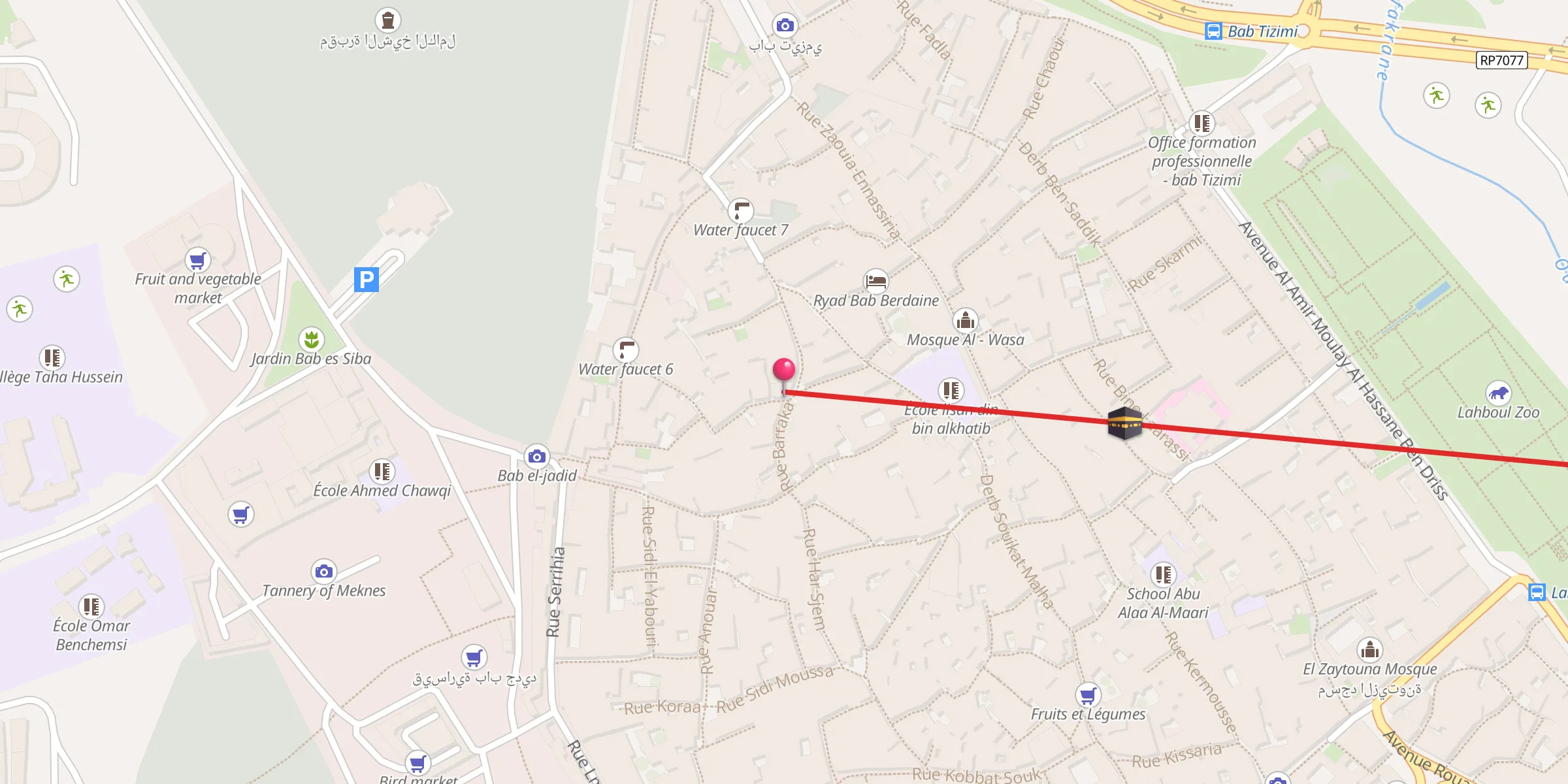 Carte de localisation : jamaa brraca