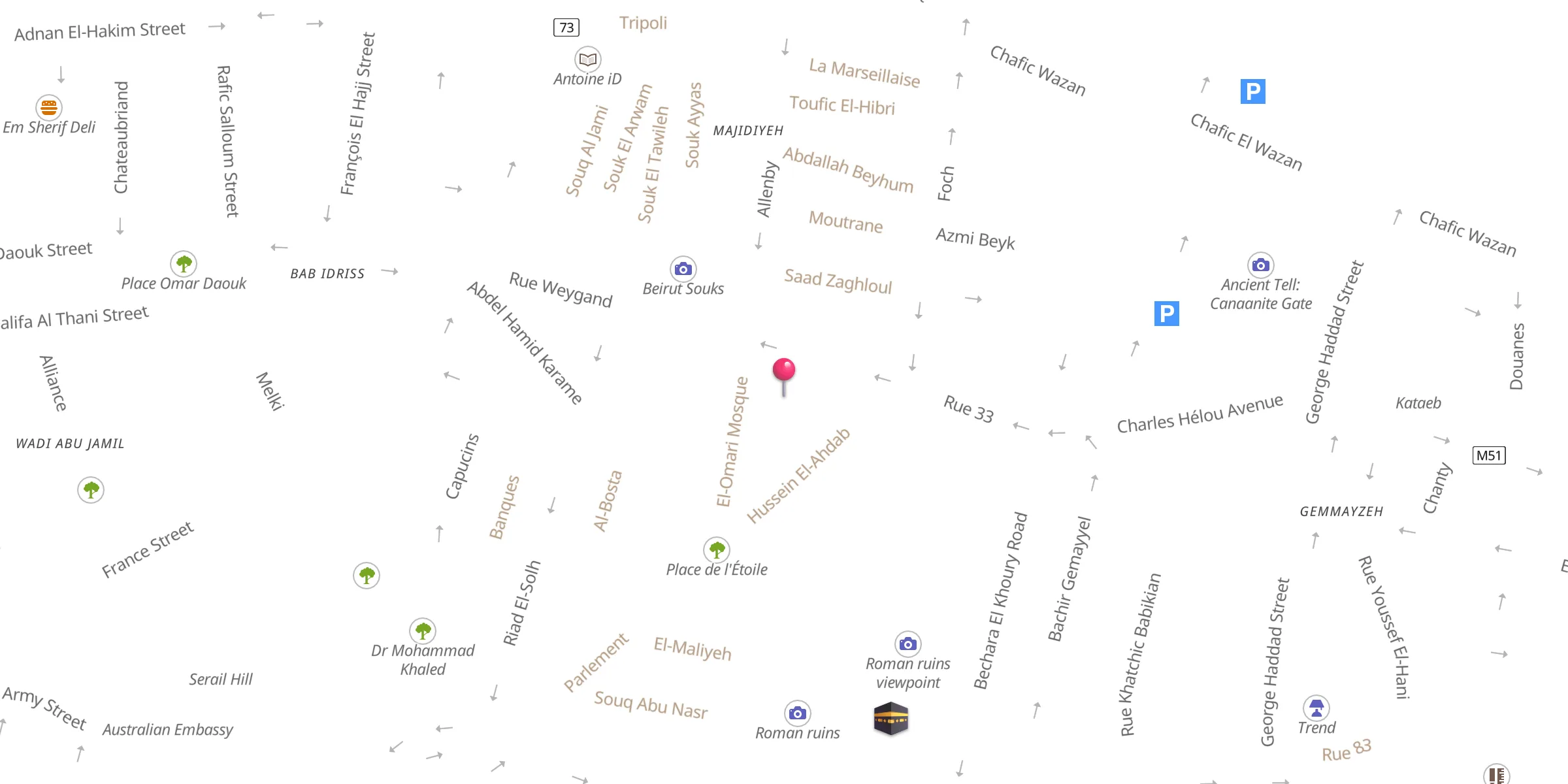 Carte de localisation : Al-Omari Grand Mosque