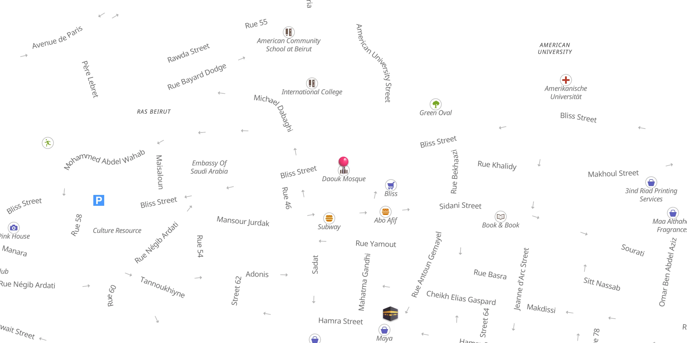 Carte de localisation : Daouk Mosque