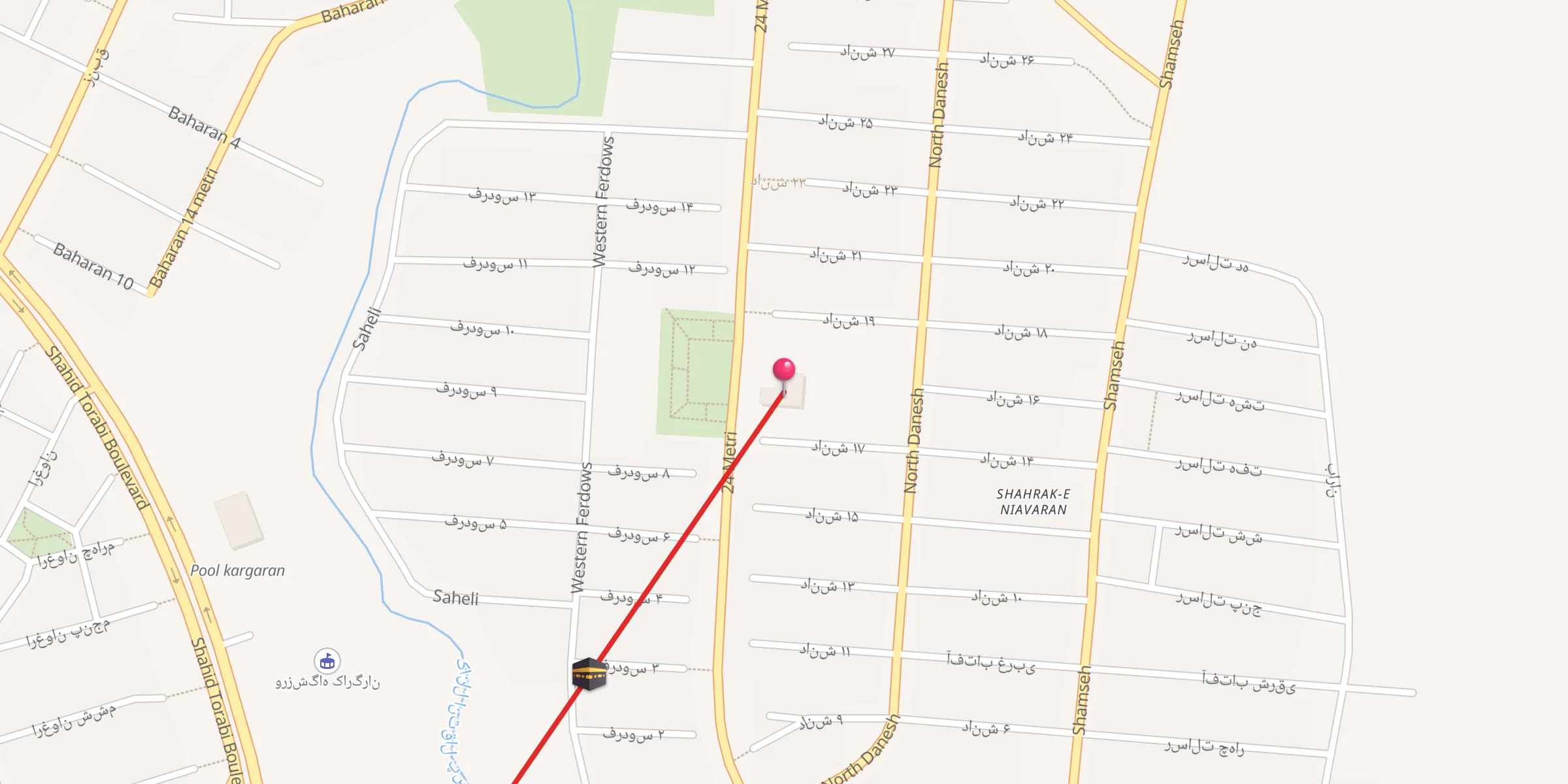 Carte de localisation : مسجد امام کاظم