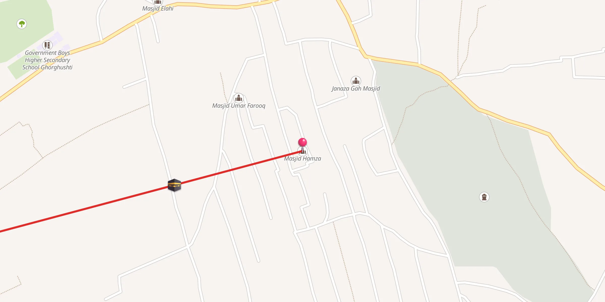 Carte de localisation : Masjid Hamza
