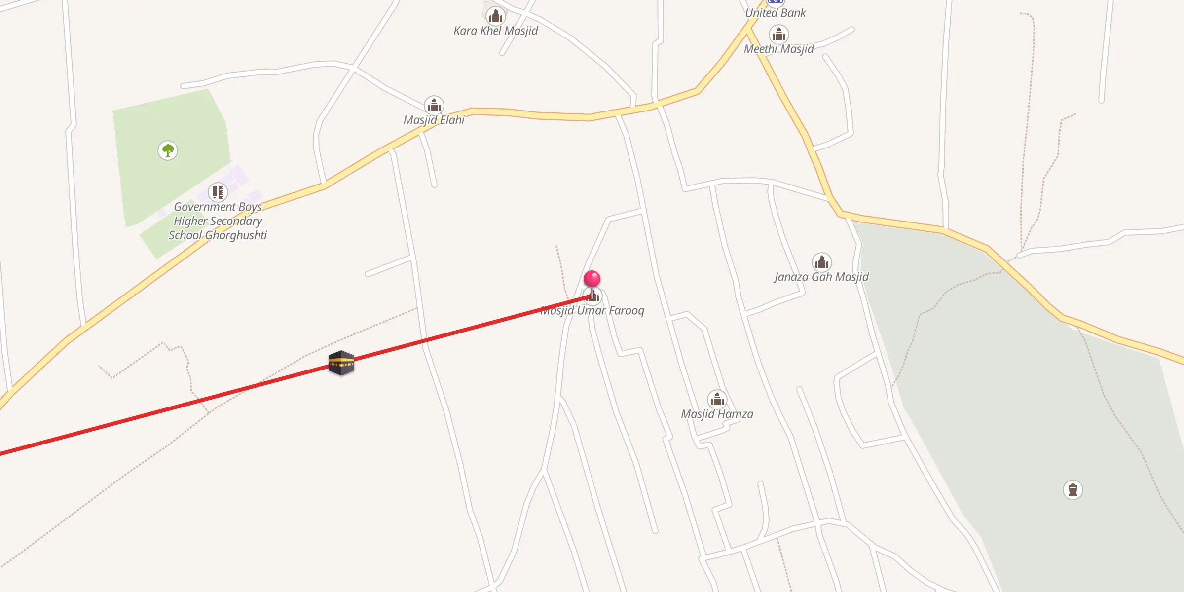 Carte de localisation : Masjid Umar Farooq