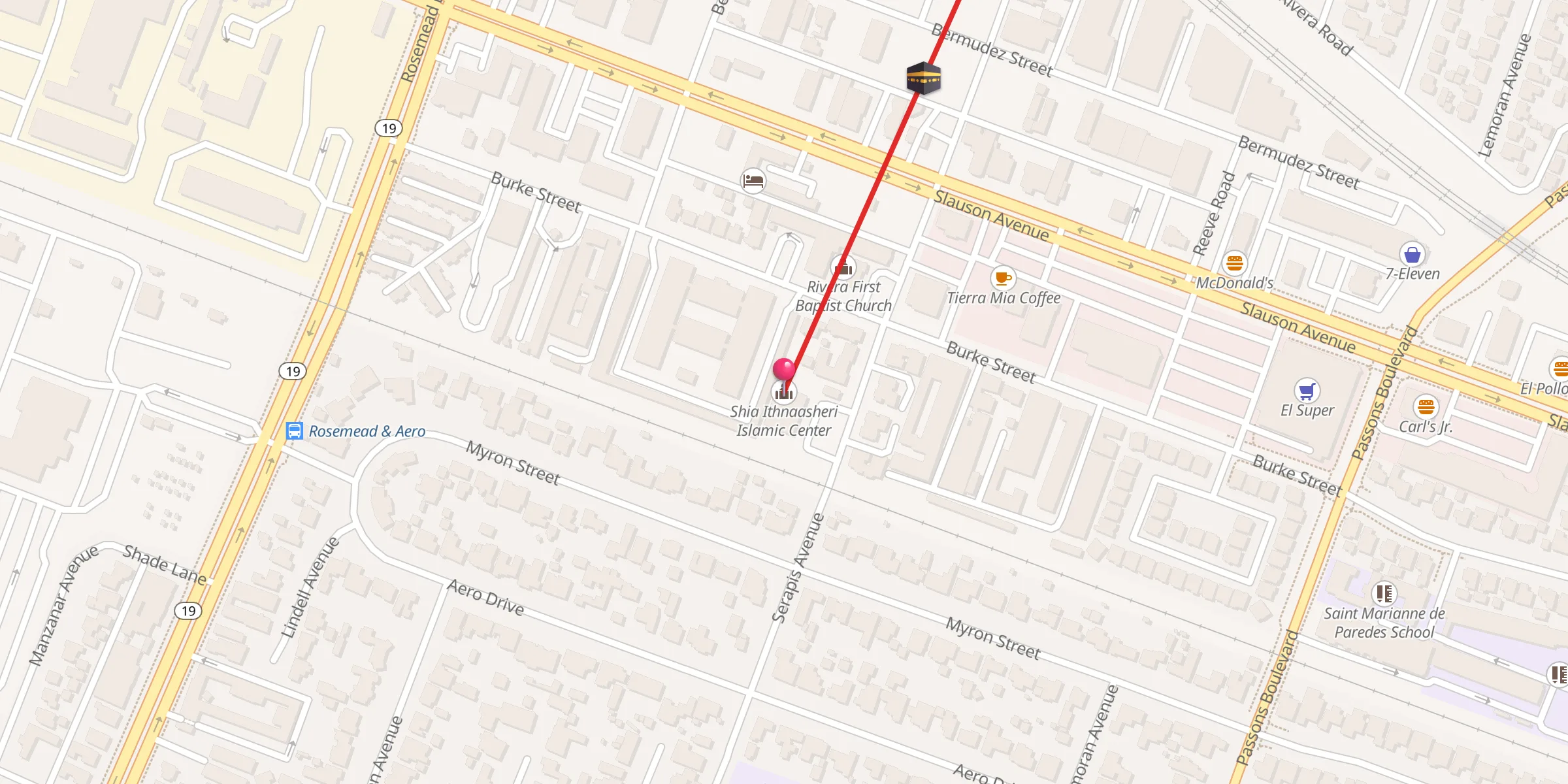 Carte de localisation : Shia Ithnaasheri Islamic Center