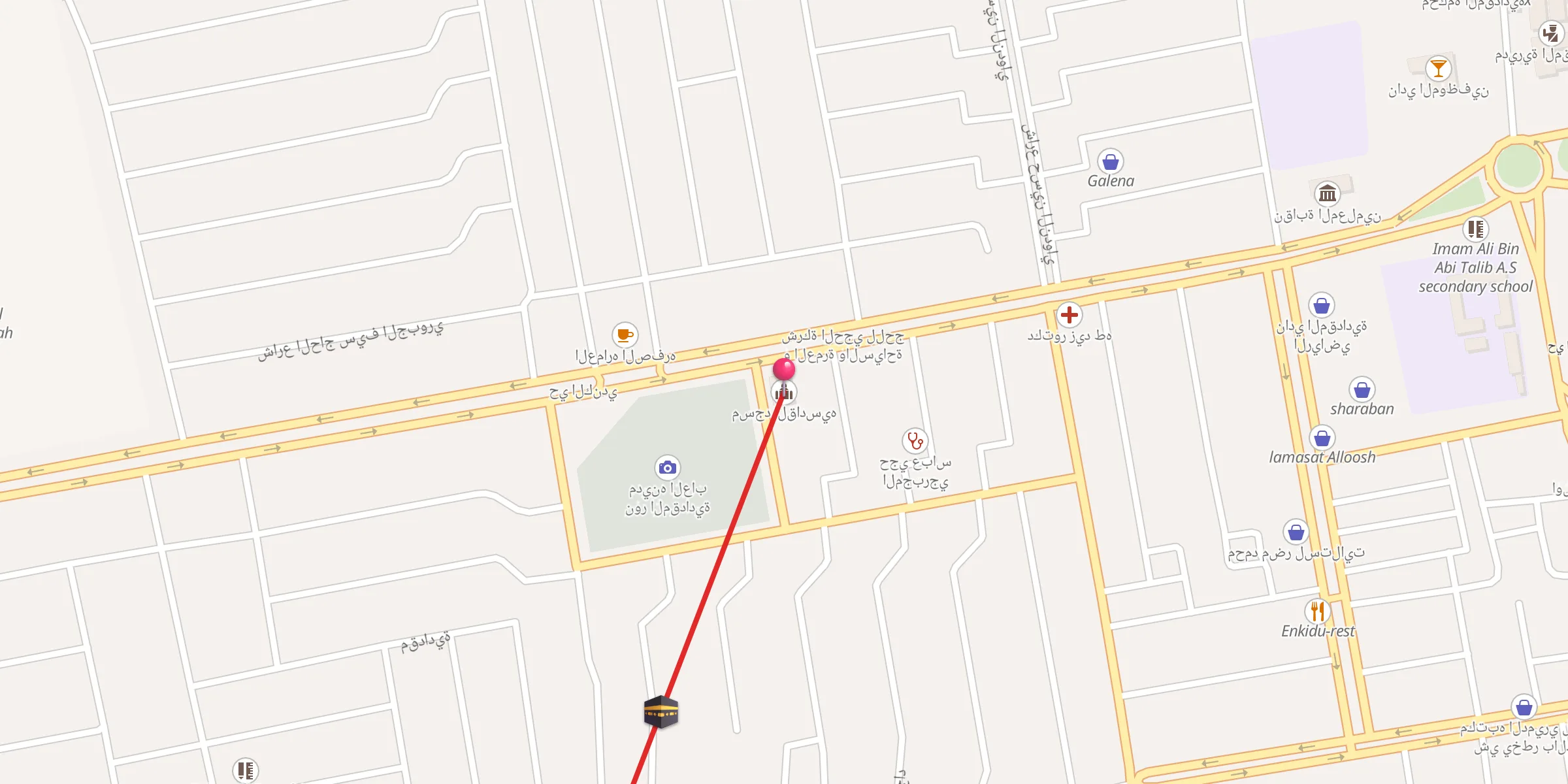 Carte de localisation : مسجد القادسيه
