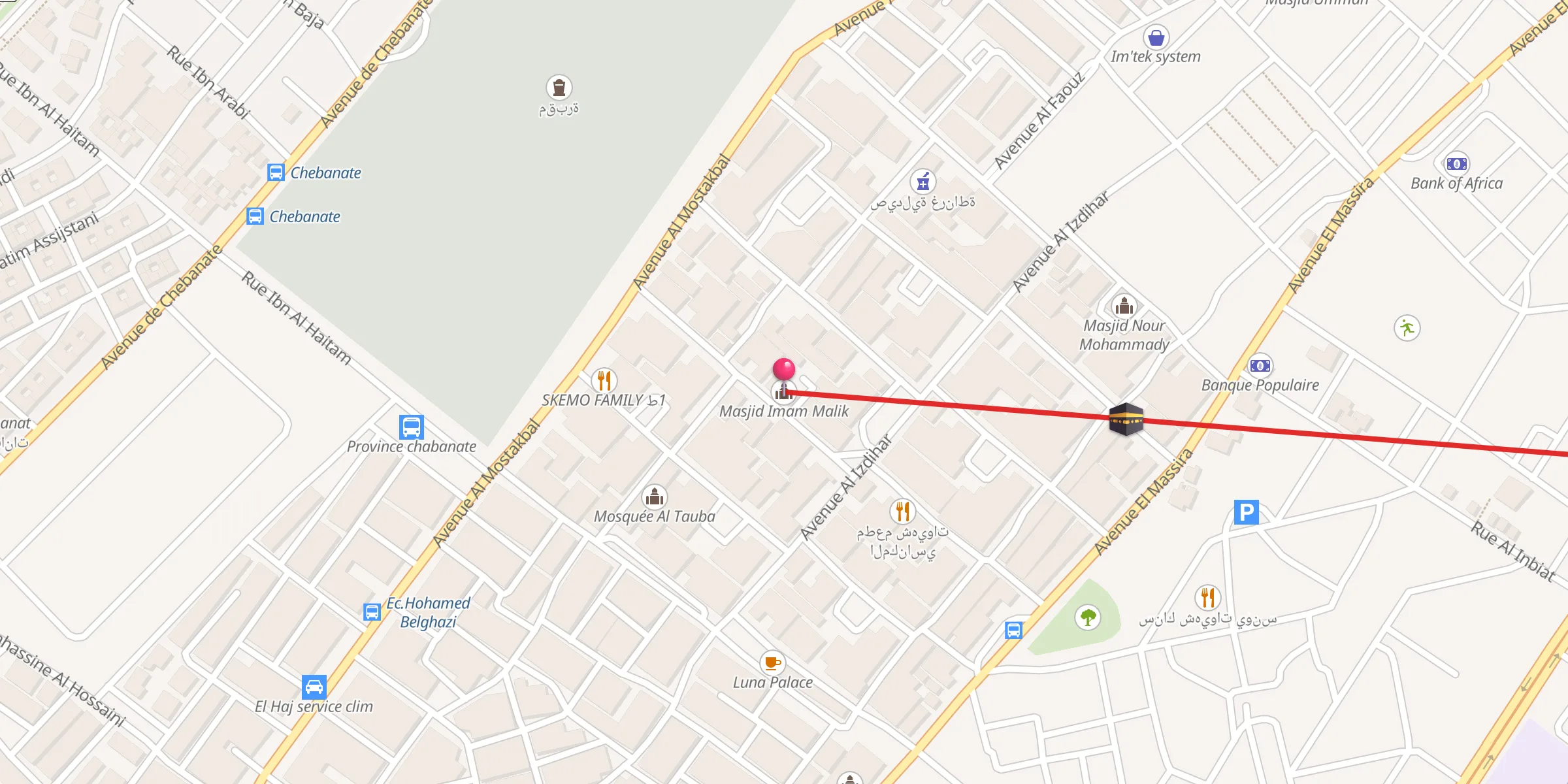 Carte de localisation : Masjid Imam Malik