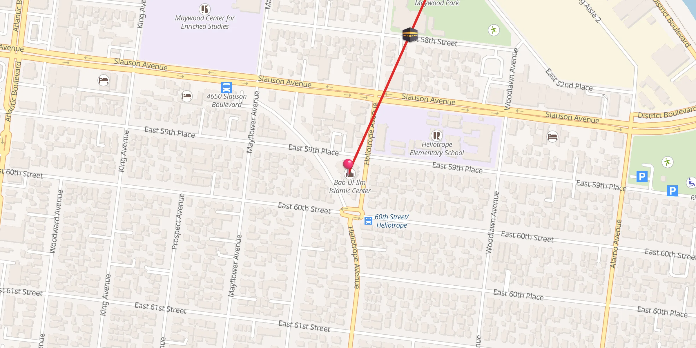 Carte de localisation : Bab-Ul-Ilm Islamic Center