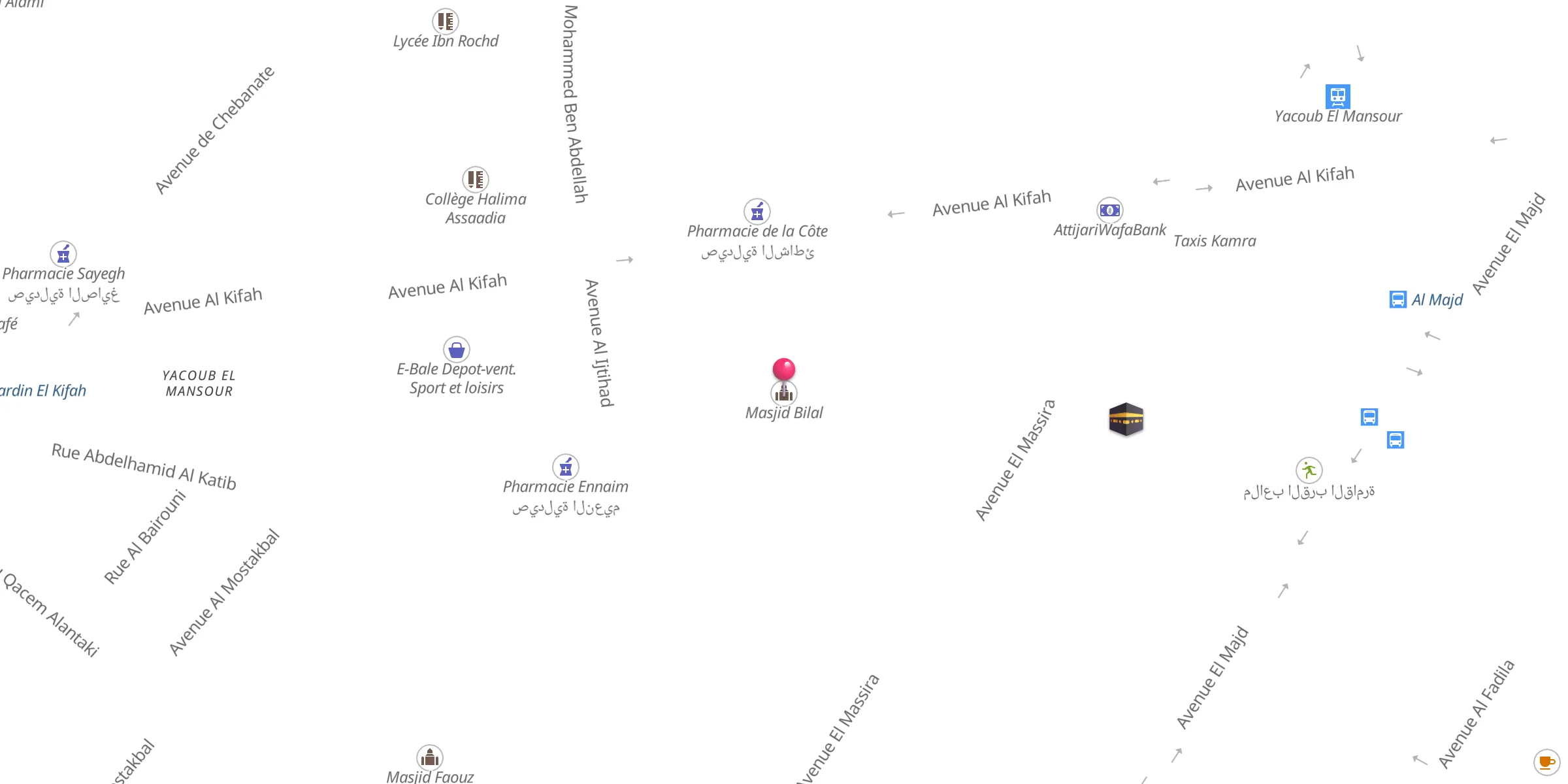 Carte de localisation : Masjid Bilal