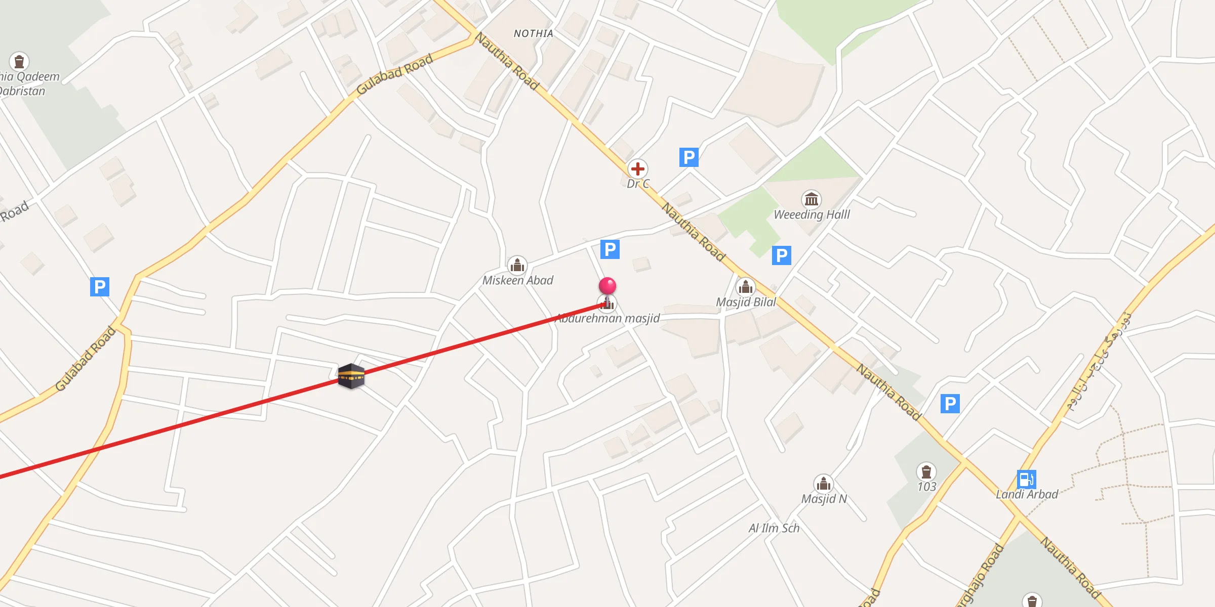Carte de localisation : Abdurehman masjid