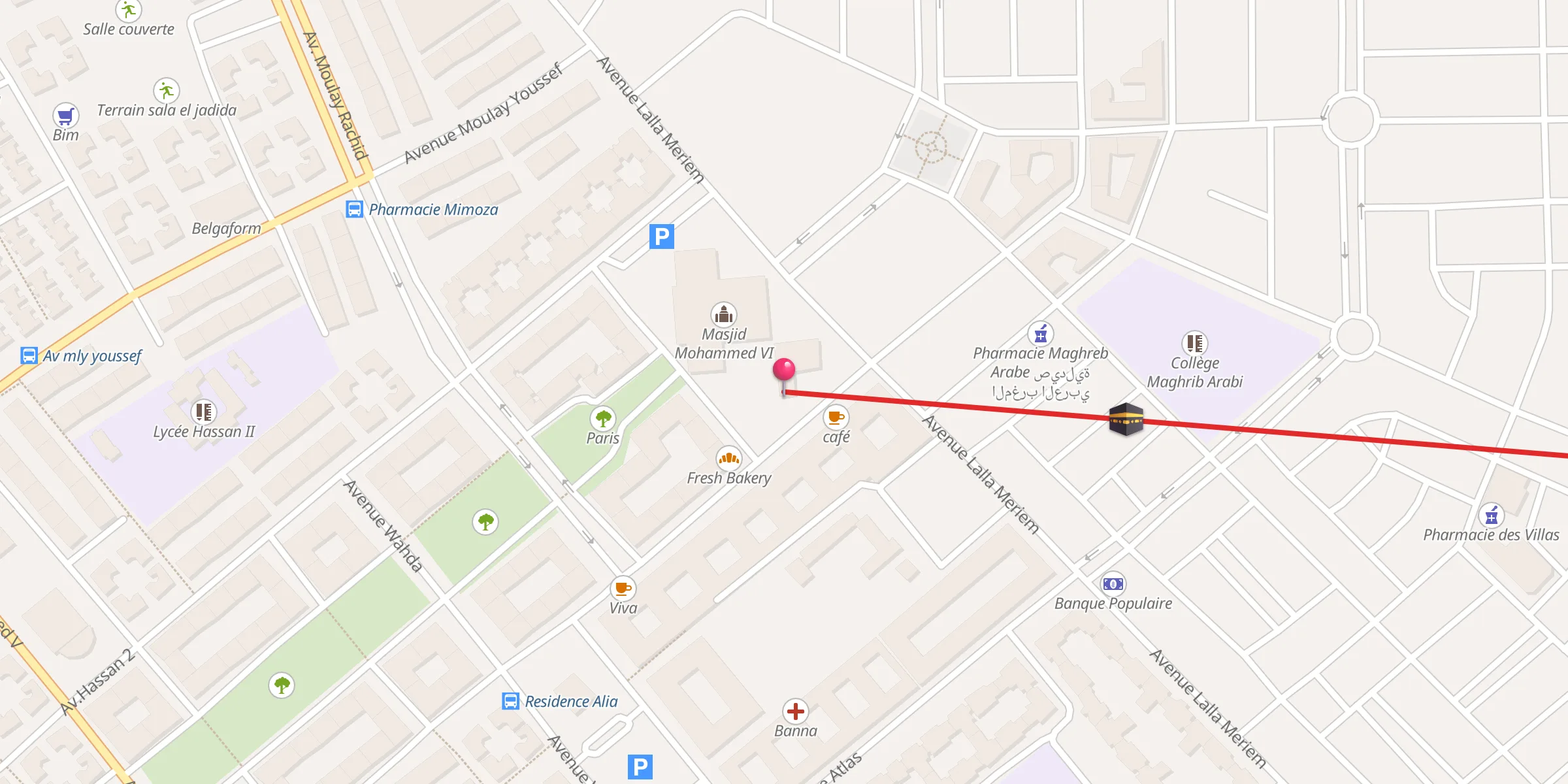 Carte de localisation : MOSQUEE M4