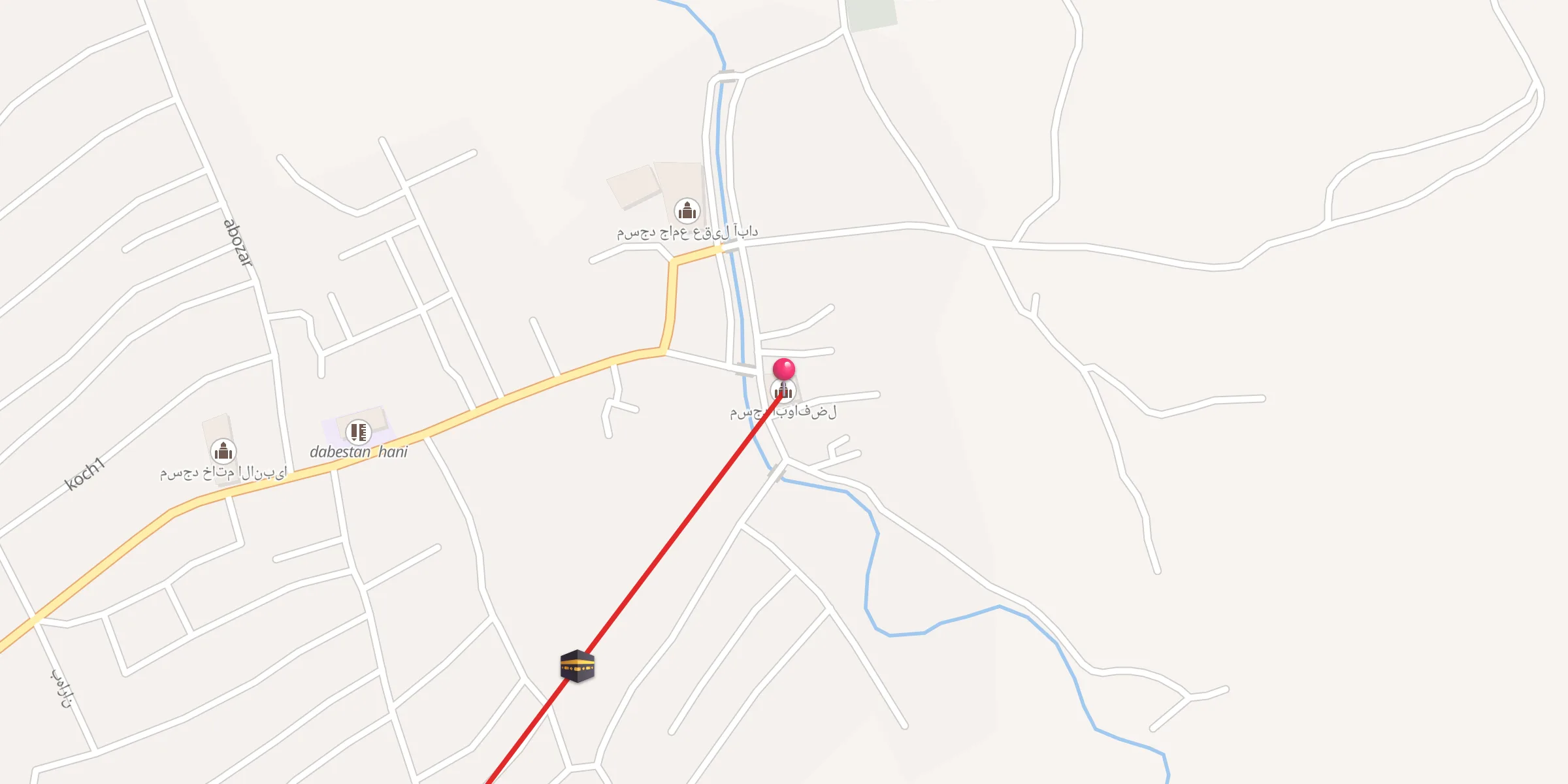 Carte de localisation : مسجد ابوافضل