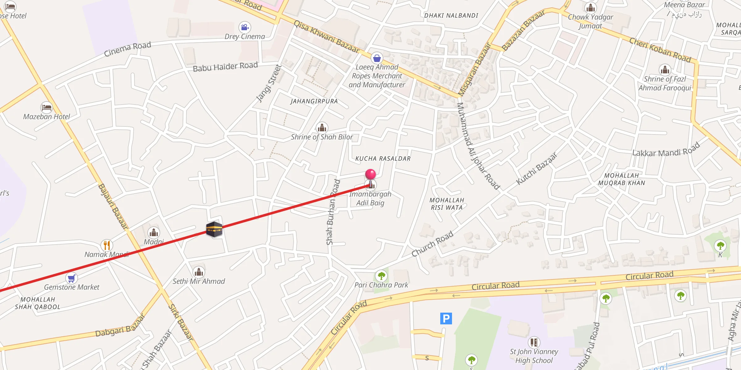 Carte de localisation : Imambargah Adil Baig