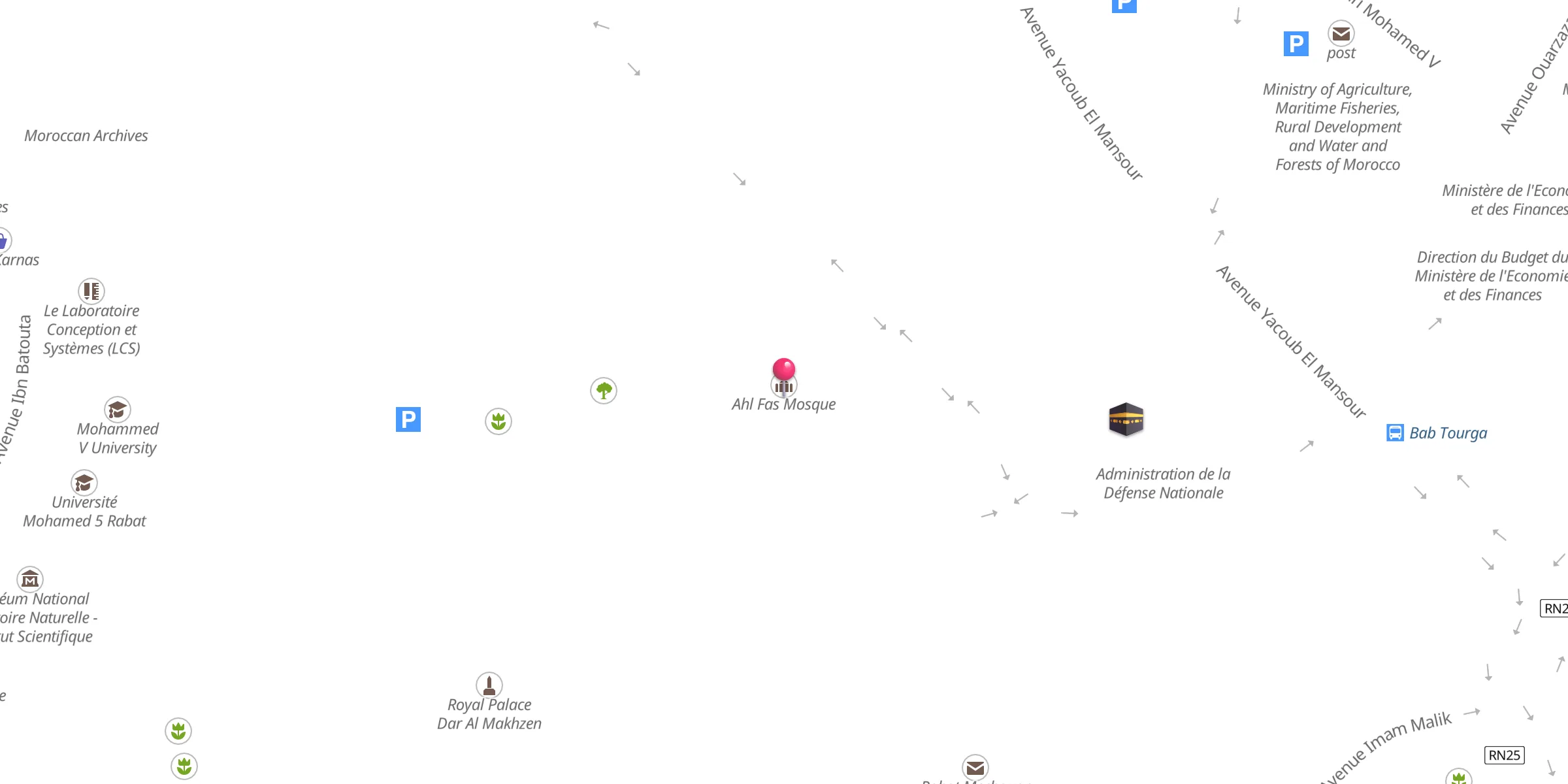 Carte de localisation : Ahl Fas Mosque
