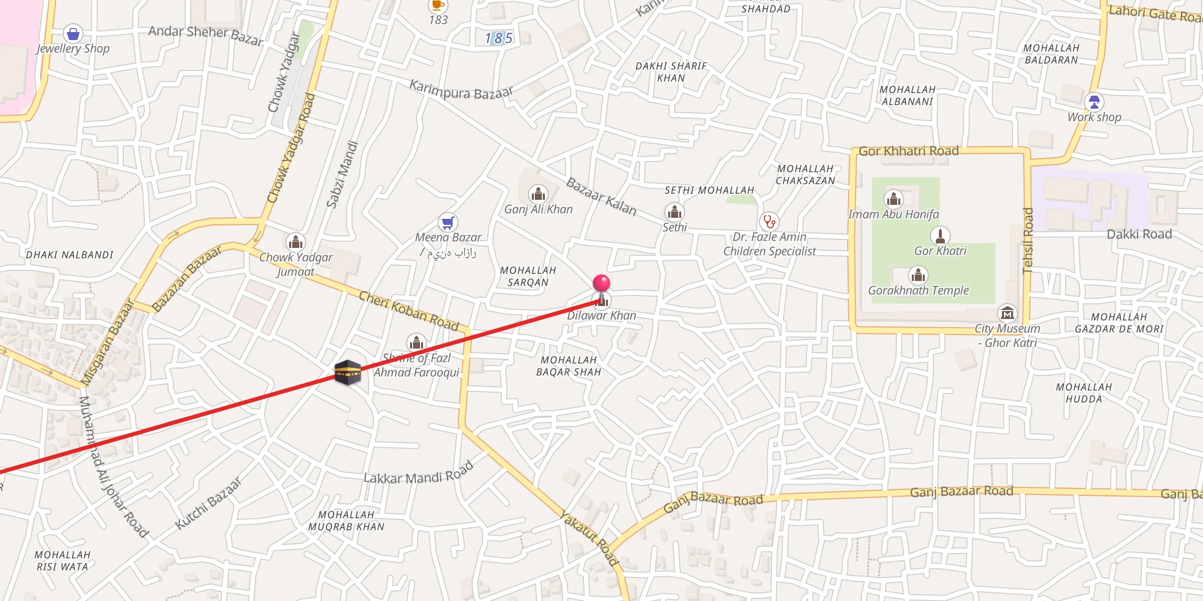 Carte de localisation : Dilawar Khan