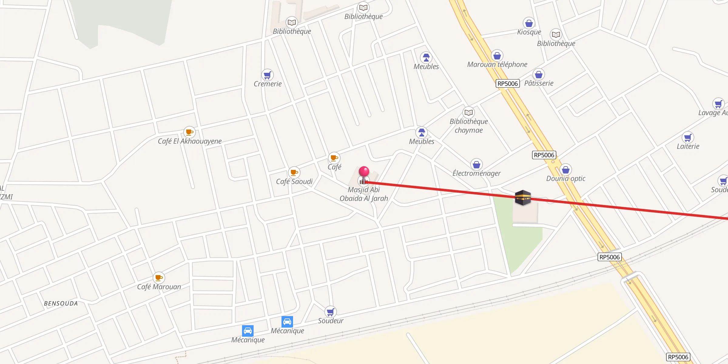 Carte de localisation : Masjid Abi Obaida Al Jarah