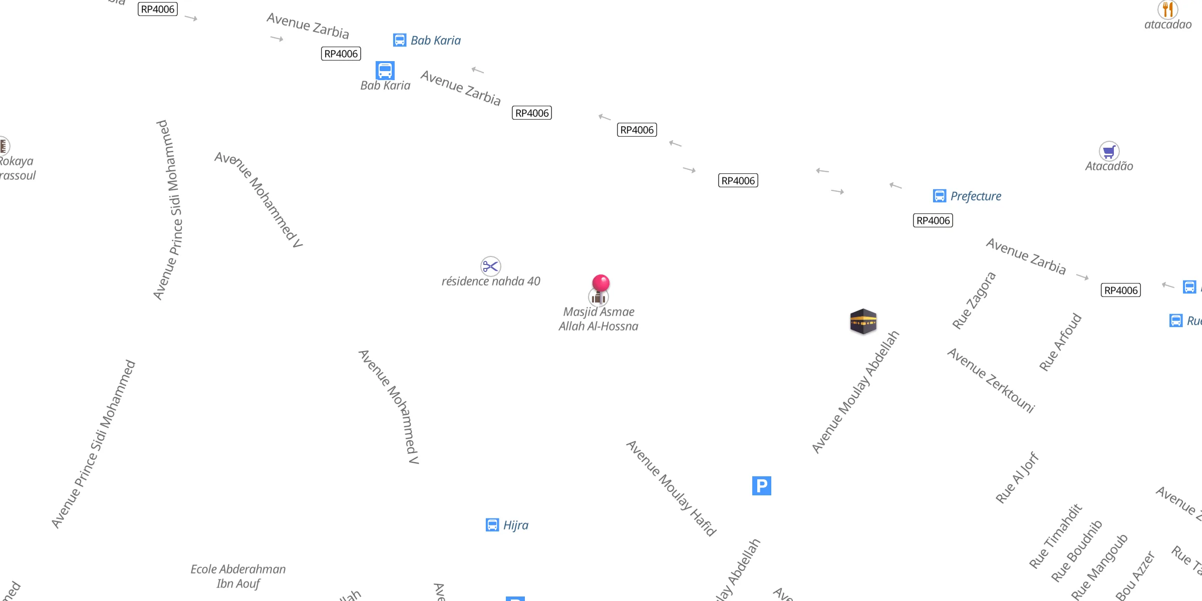 Carte de localisation : Masjid Asmae Allah Al-Hossna