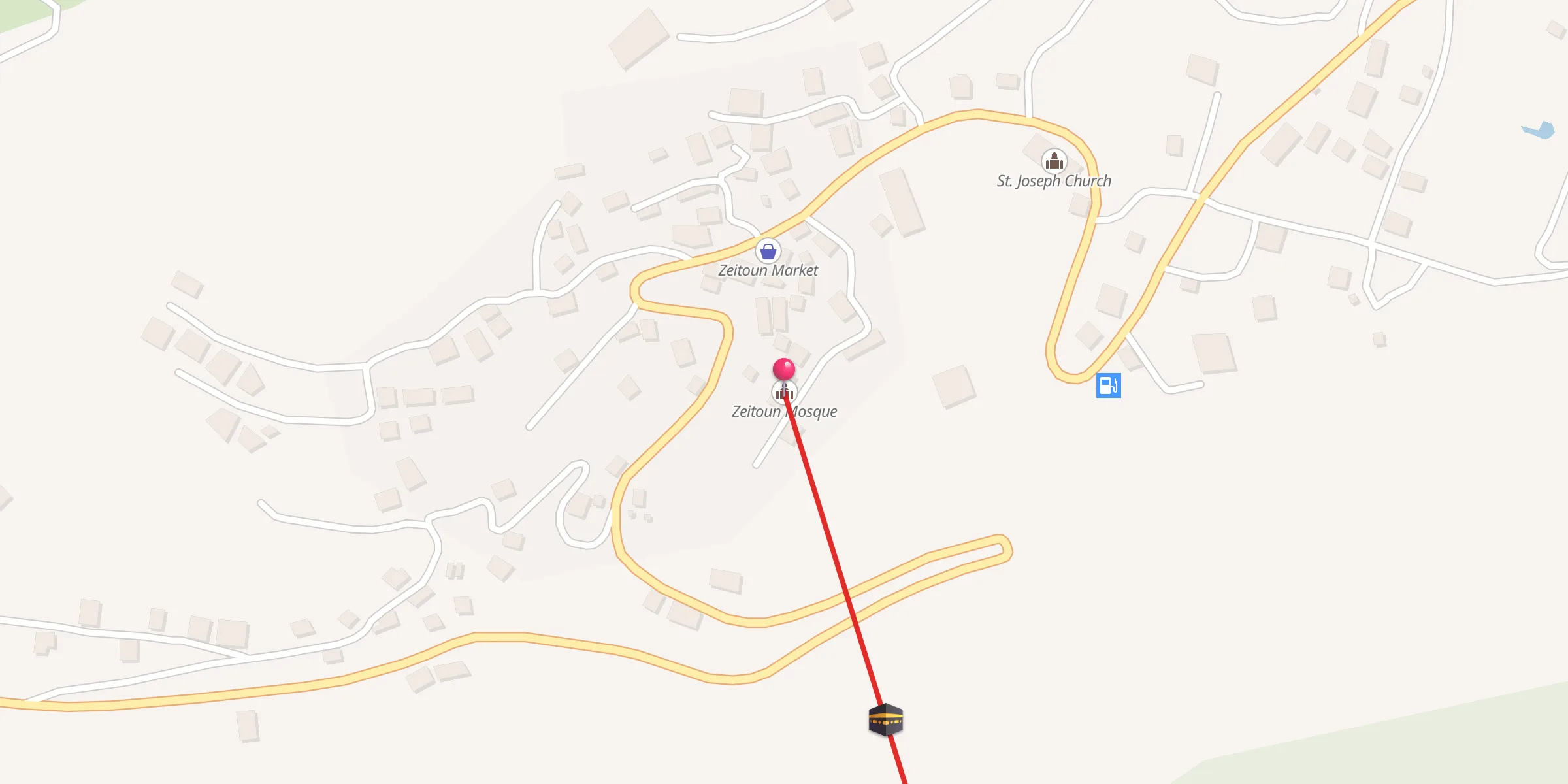 Carte de localisation : مسجد زيتون