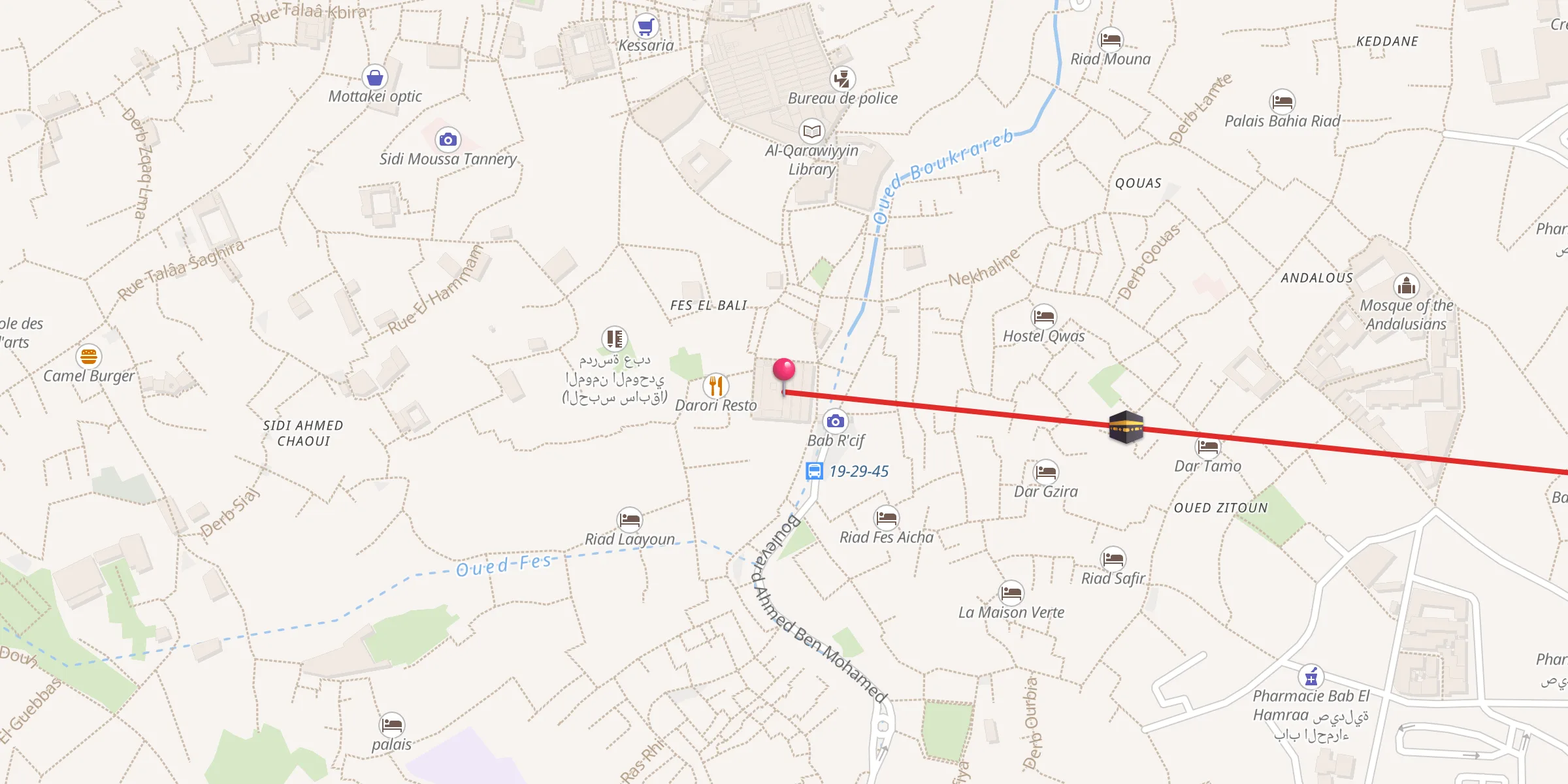 Carte de localisation : Mosquée R'cif مسجد الرصيف