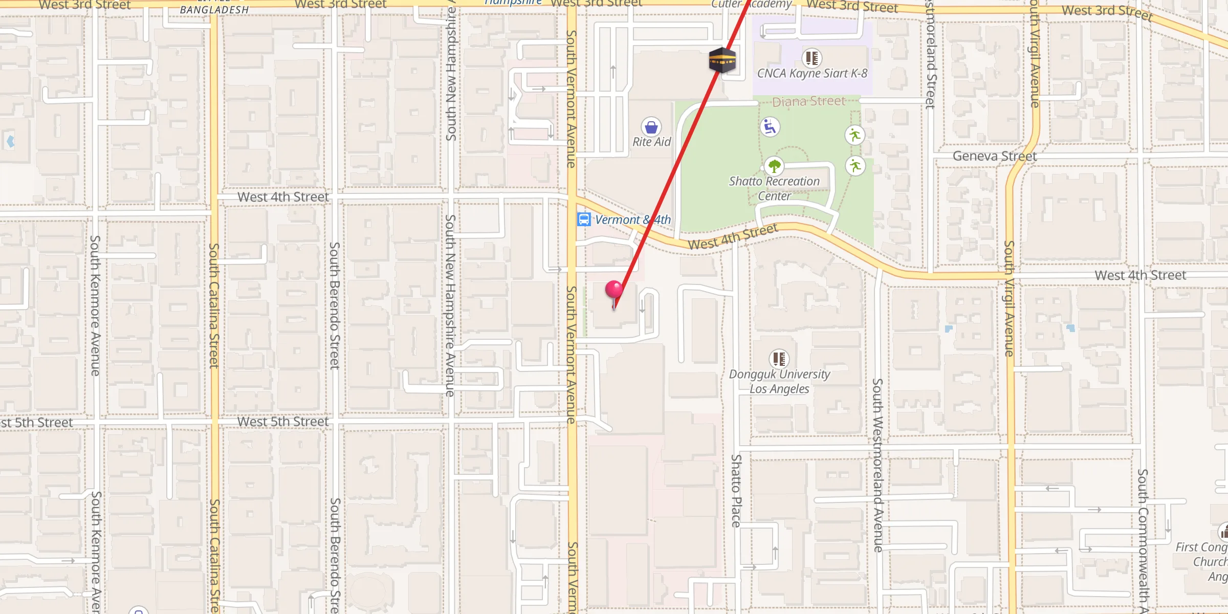 Carte de localisation : Islamic Center of Southern California
