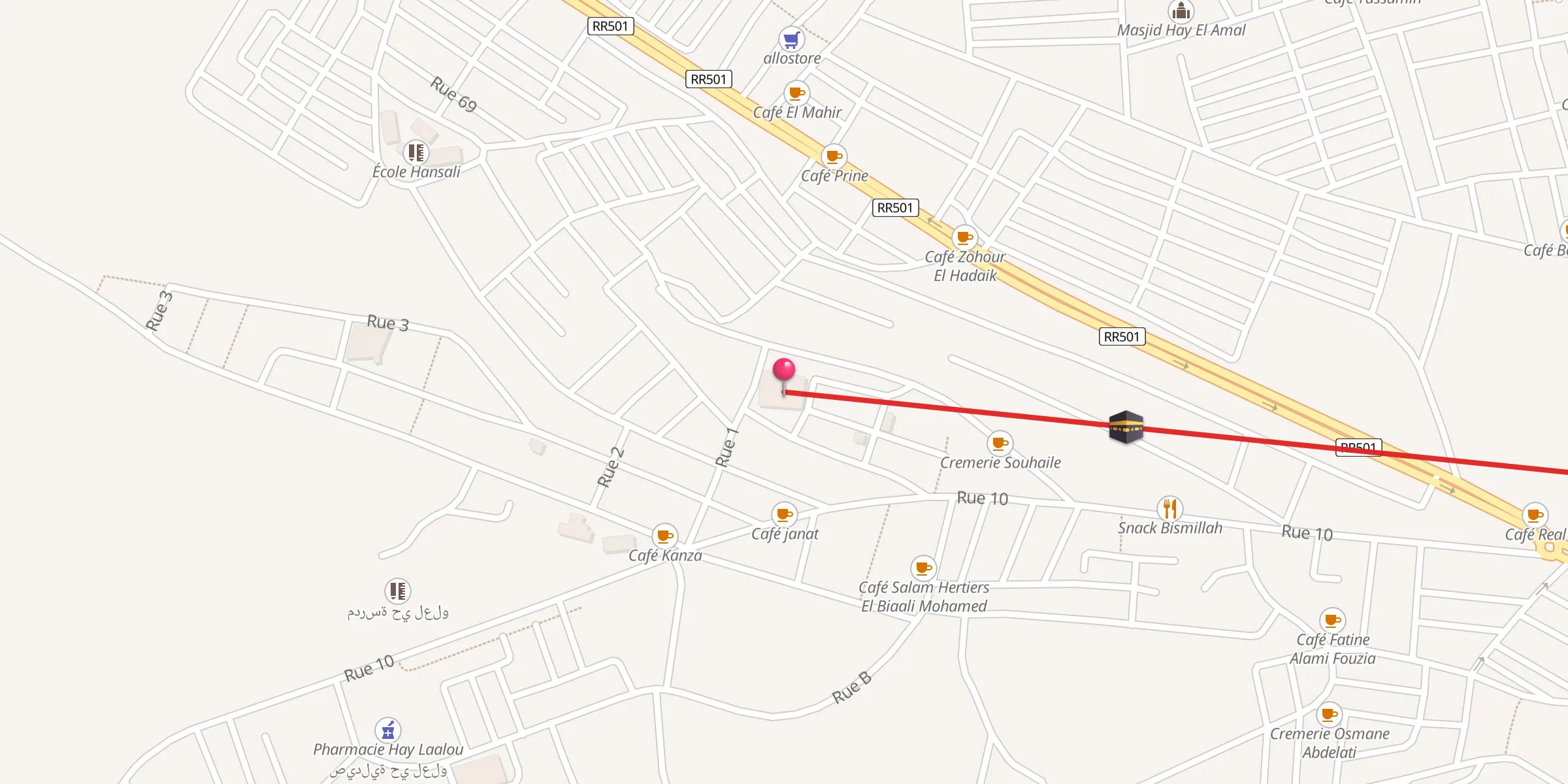 Carte de localisation : Masjid Ain Haroune