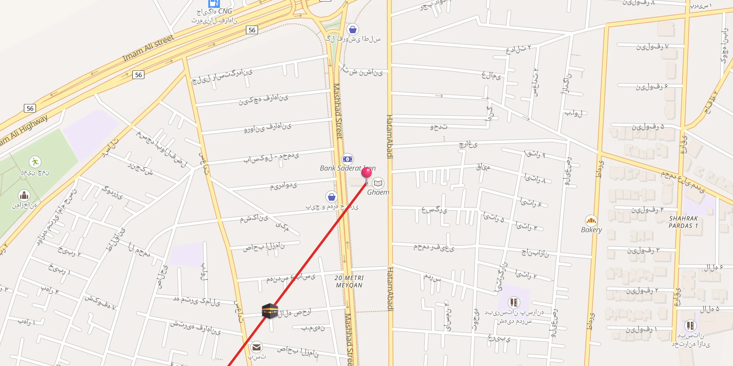Carte de localisation : قائم آل محمد