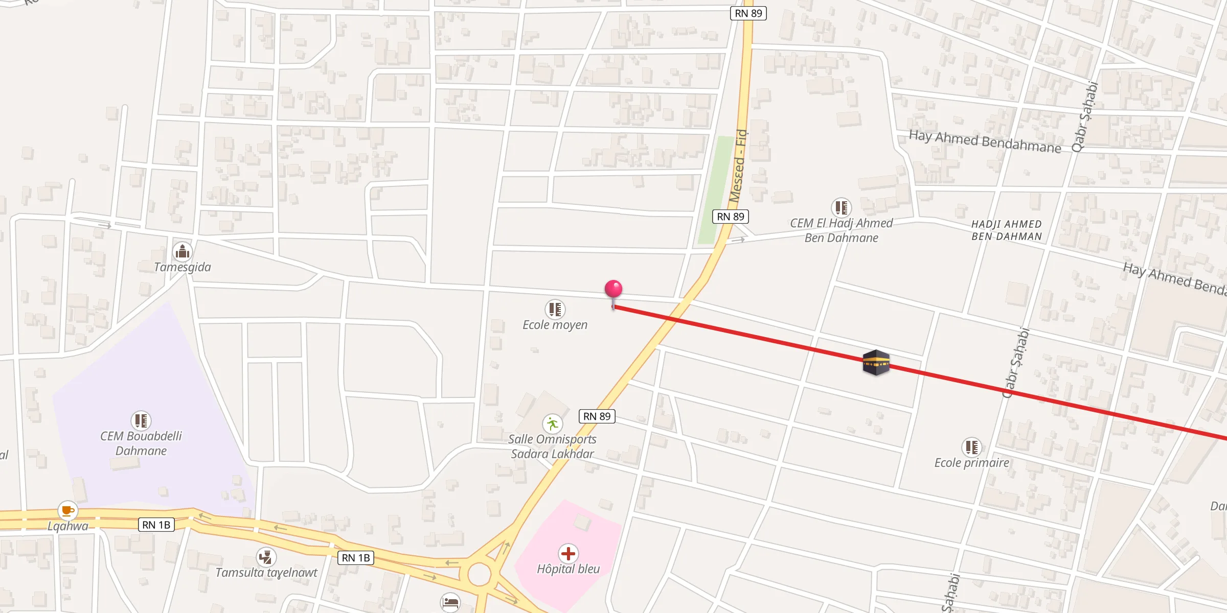 Carte de localisation : مسجد زيد بن ثابت