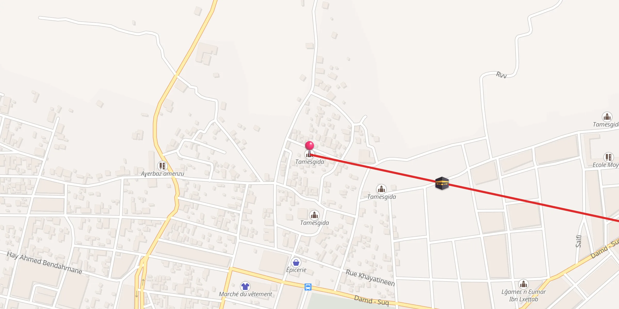 Carte de localisation : مسجد الوسط