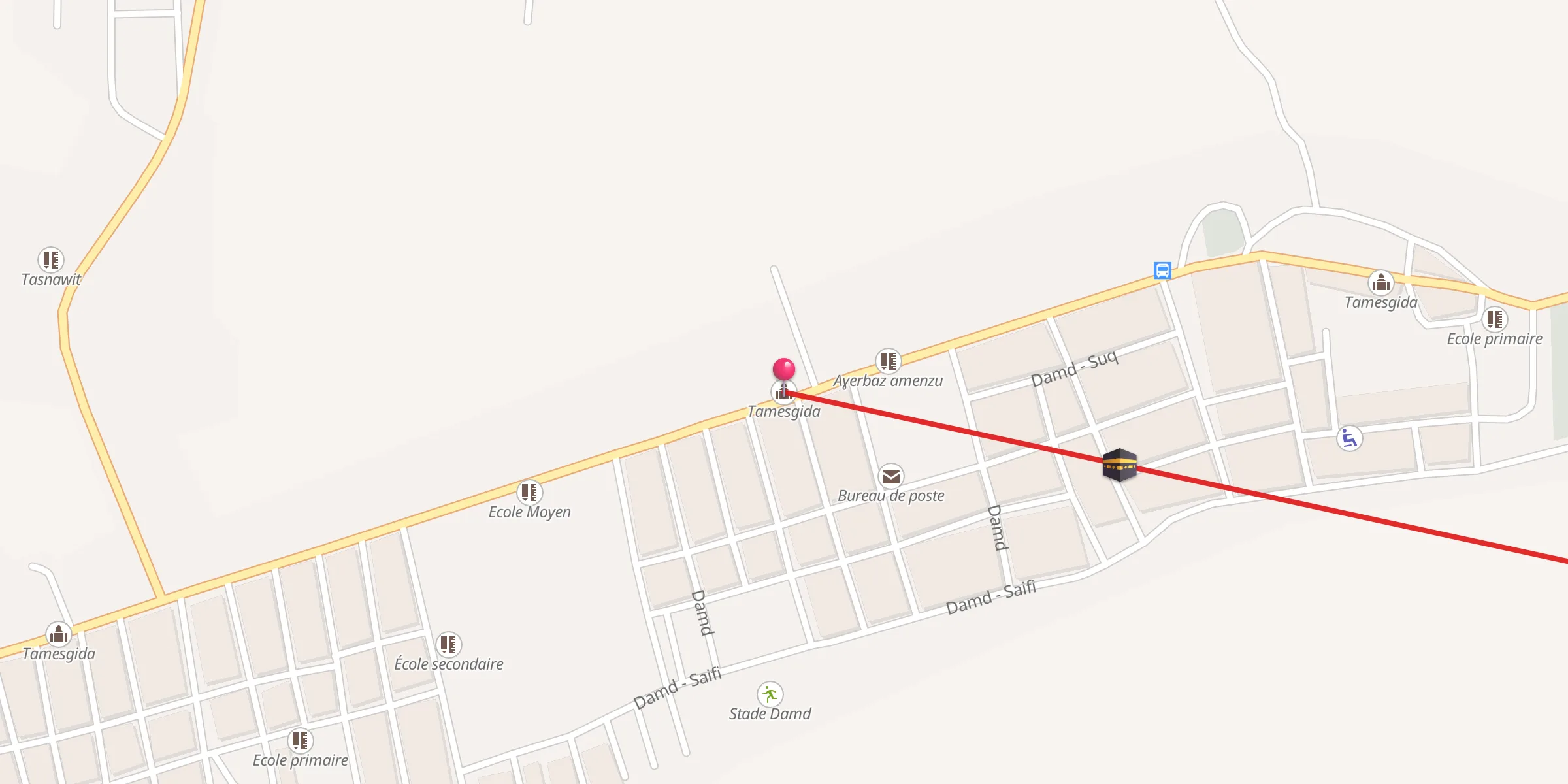 Carte de localisation : مسجد بدمد