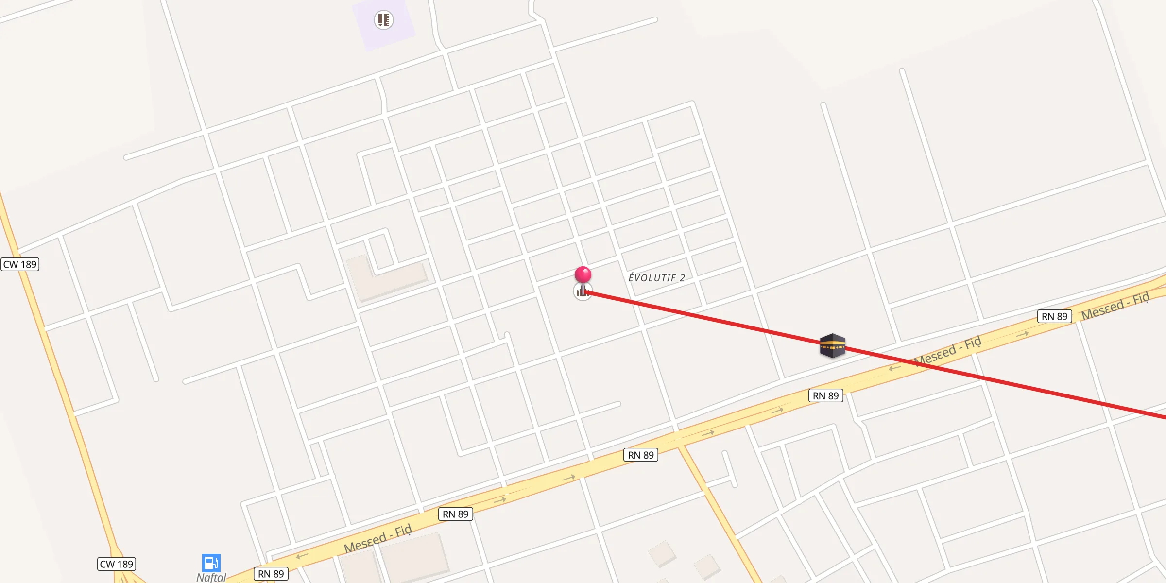 Carte de localisation : مسجد عائشة ام المؤمنين