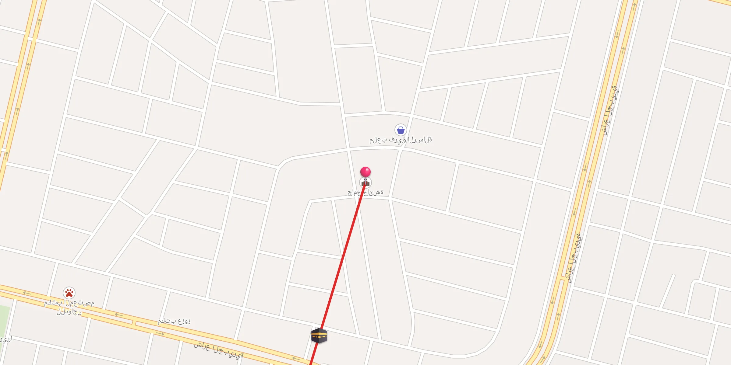 Carte de localisation : جامع عائشة