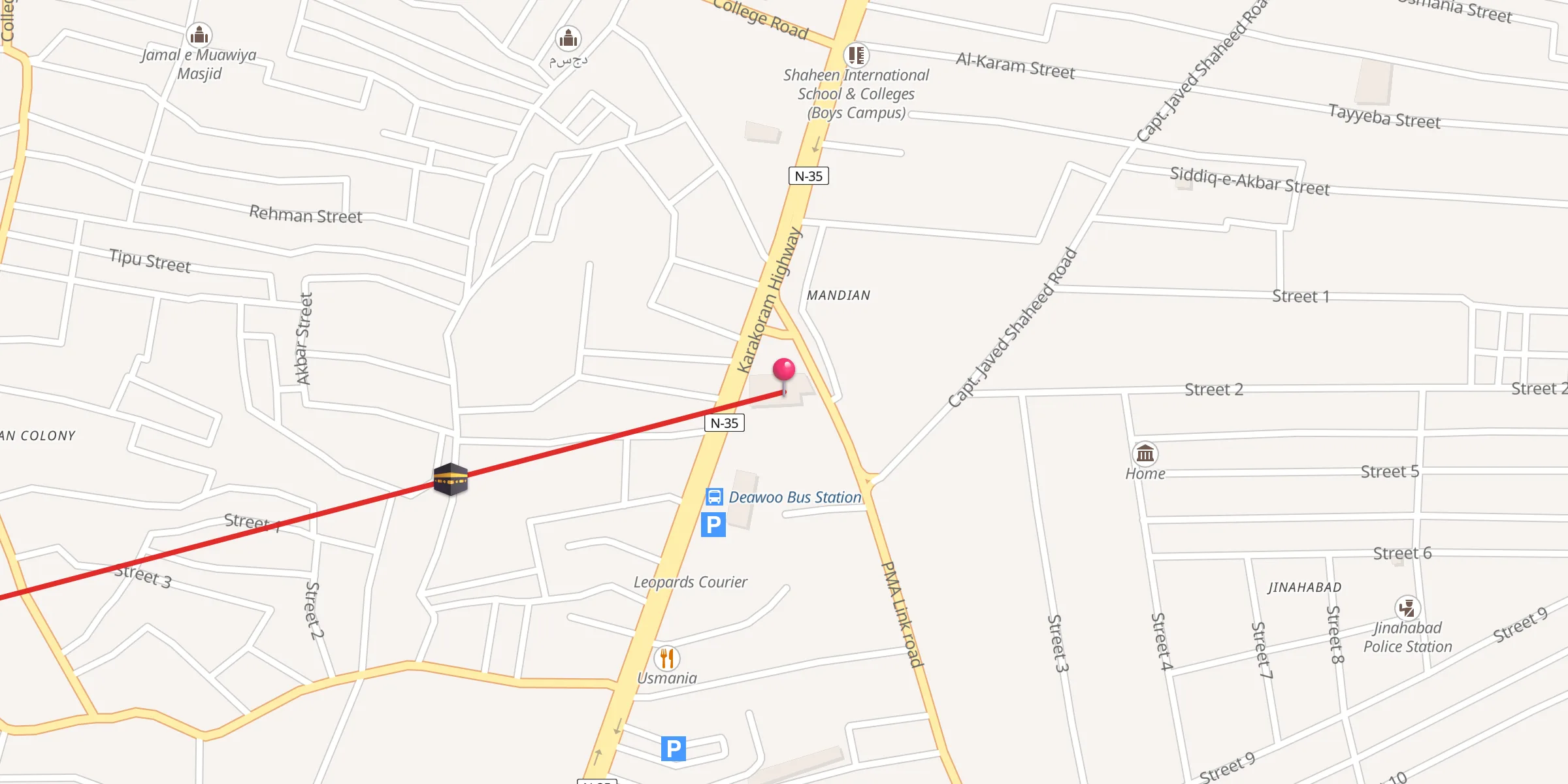Carte de localisation : Jamia Masjid Mandian