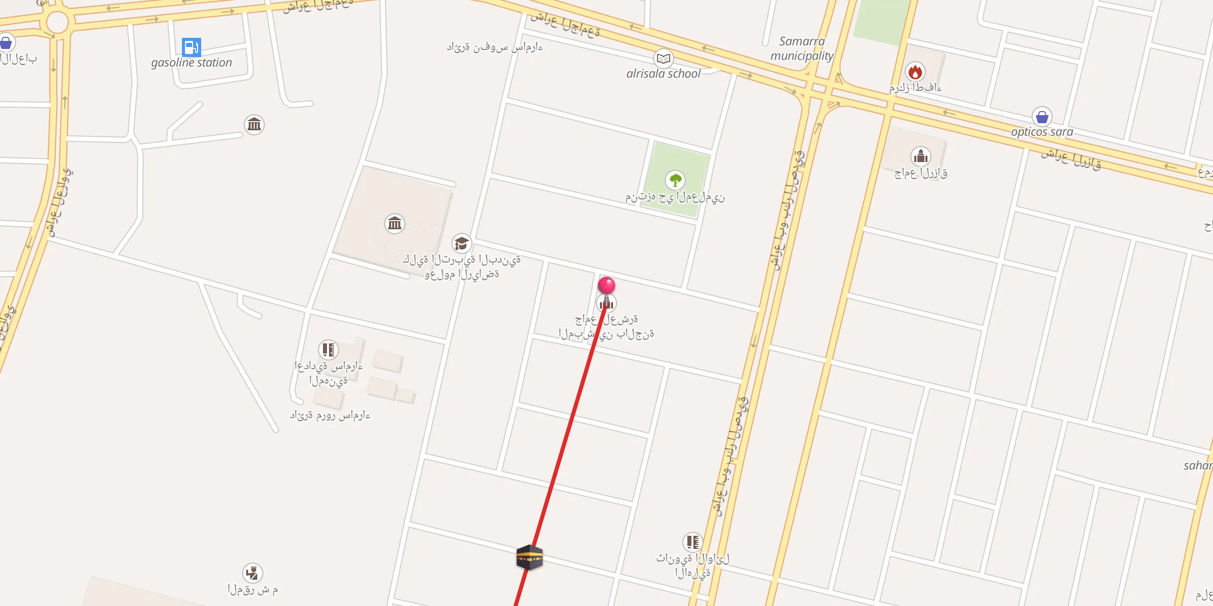 Carte de localisation : جامع العشرة المبشرين بالجنة