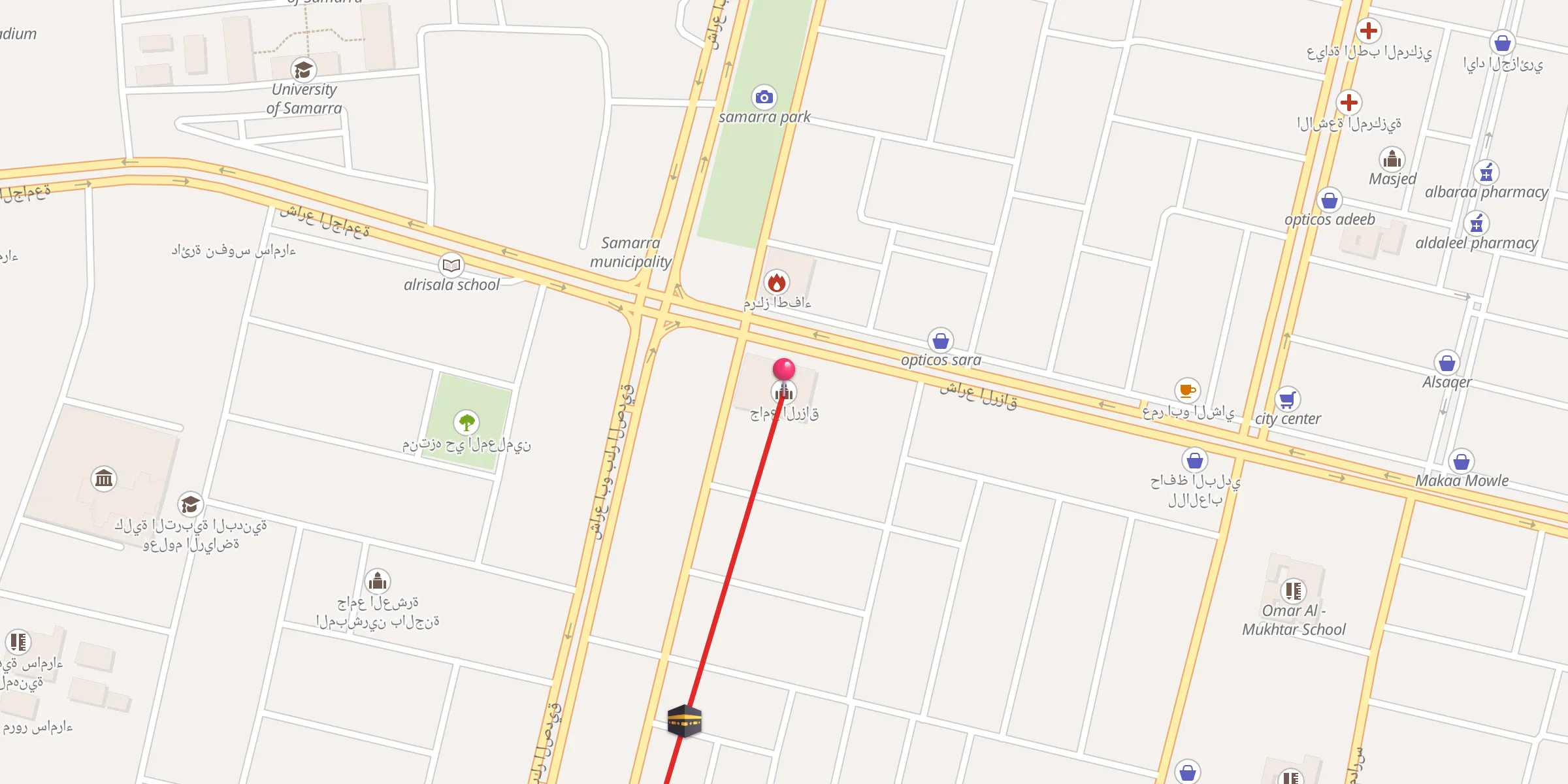 Carte de localisation : جامع الرزاق