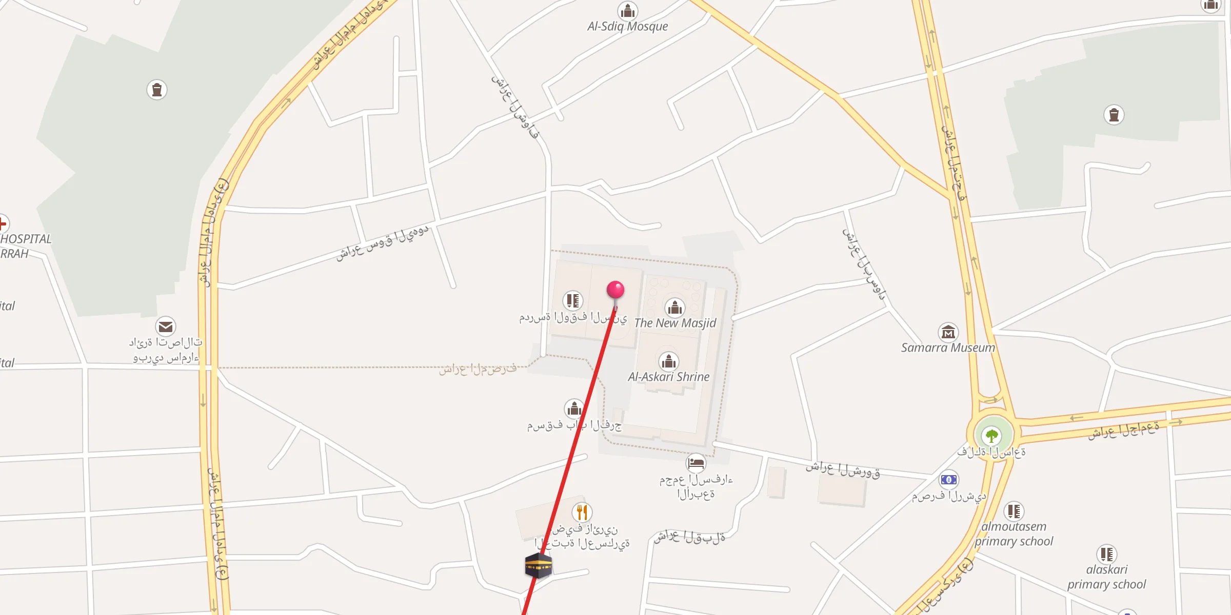 Carte de localisation : جامع سامراء الكبير