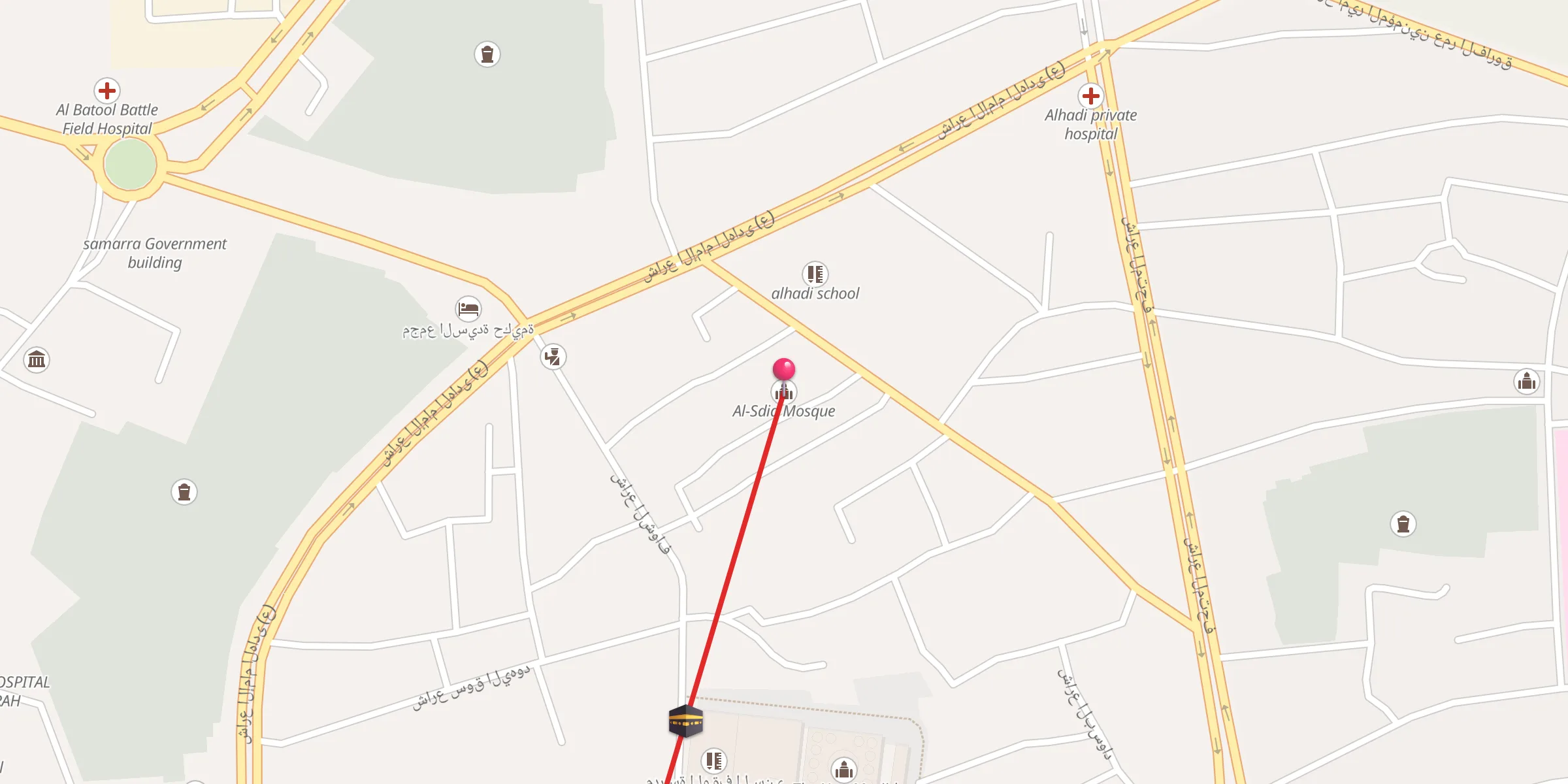 Carte de localisation : جامع الصديق