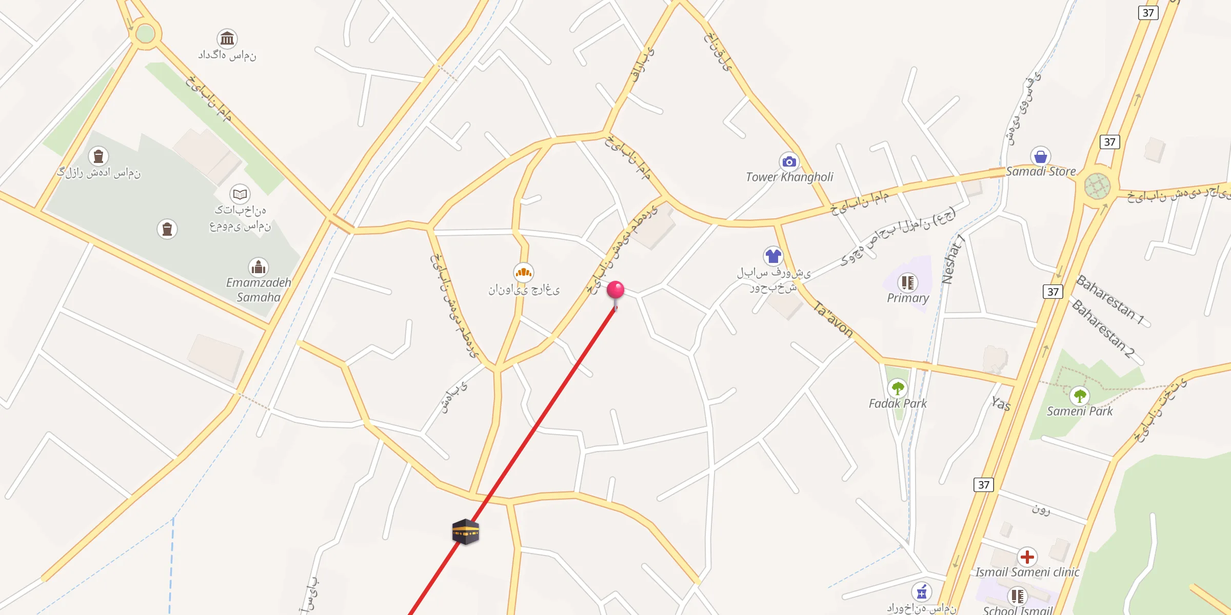 Carte de localisation : مسجد جامع سامن