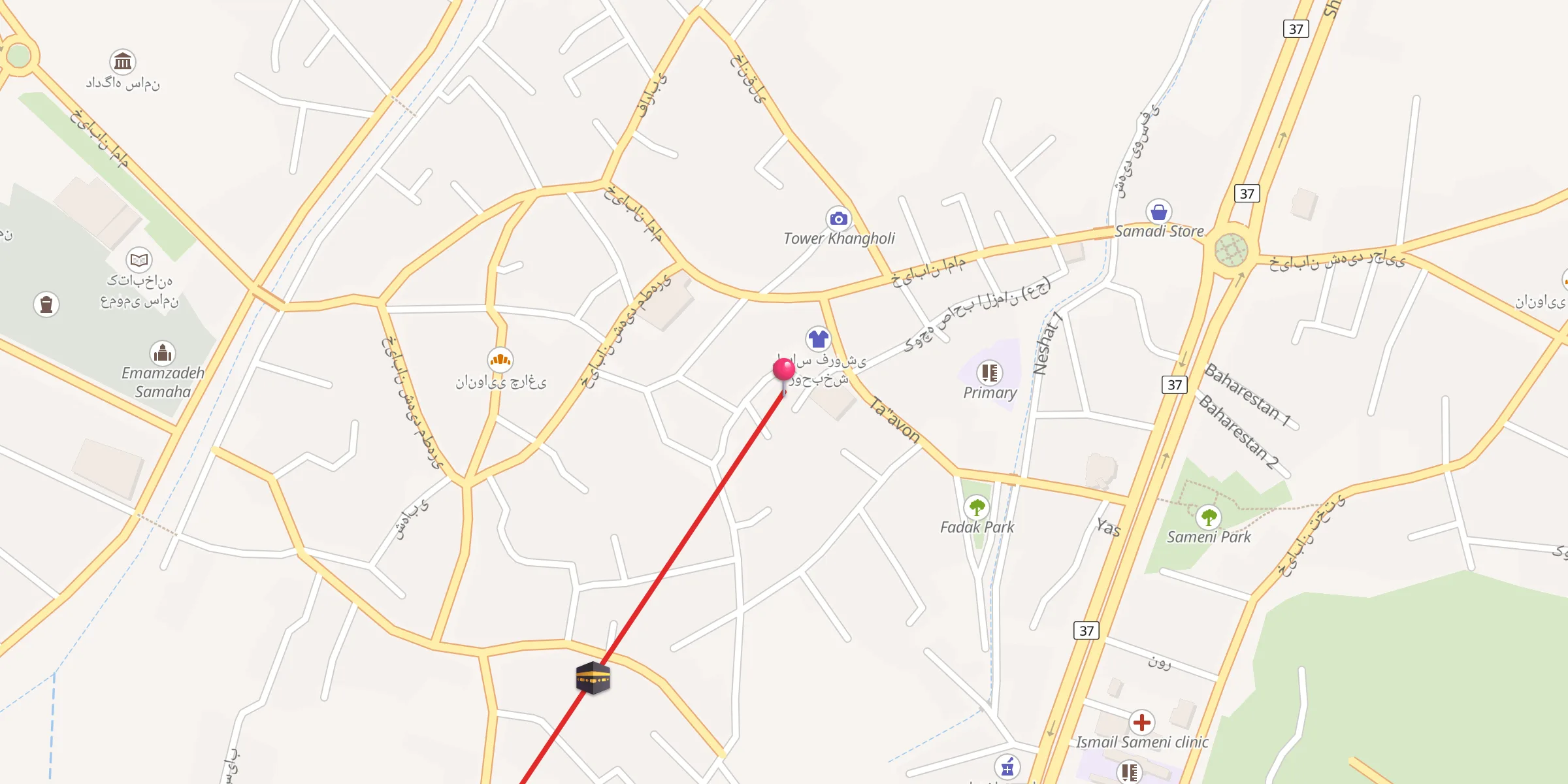 Carte de localisation : صاحب الزمان (عج)