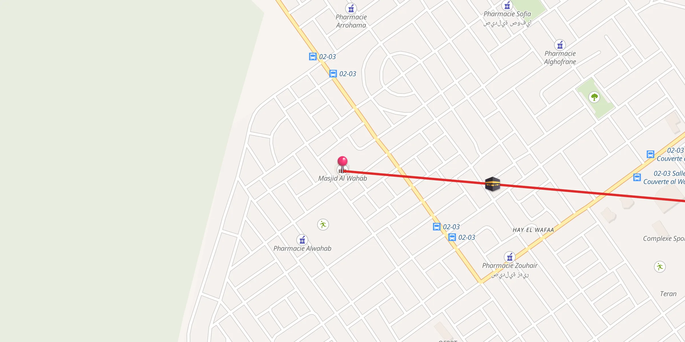 Carte de localisation : Masjid Al Wahab